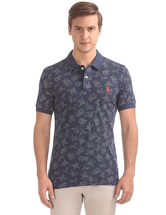 U.S. Polo Assn. Printed Slim Fit Polo Shirt