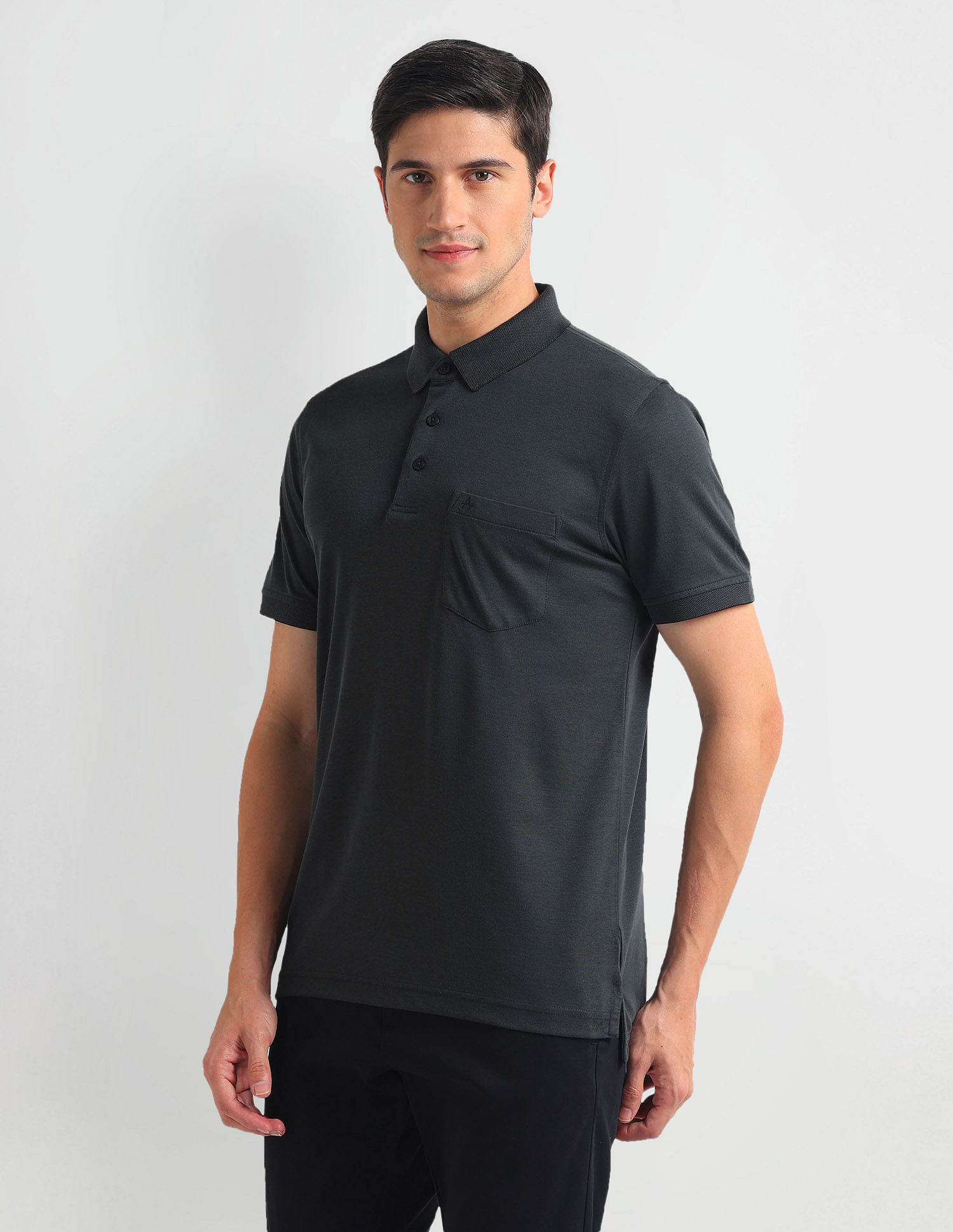 Arrow Solid Chest Pocket Polo Shirt