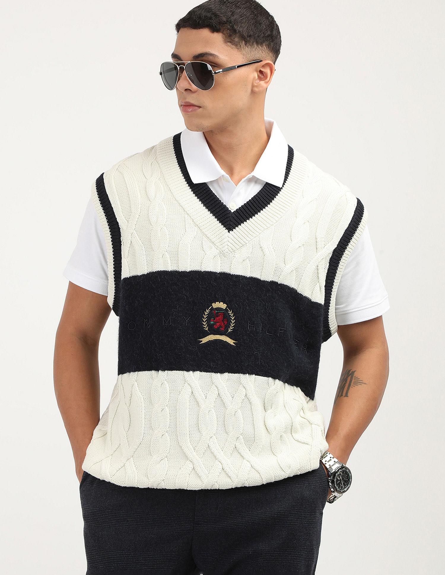 Tommy Hilfiger Cable Vest Sweater