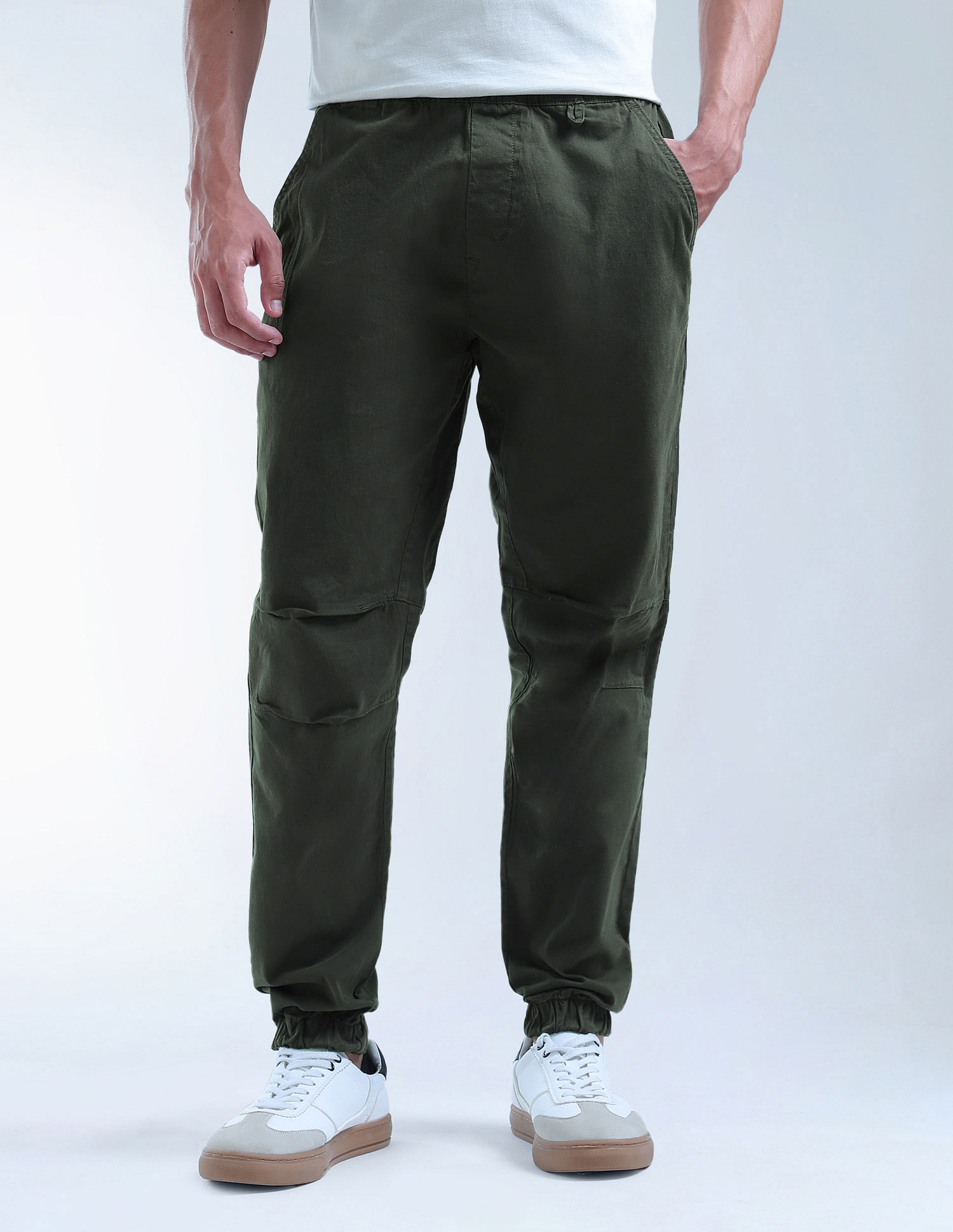 Flying Machine Twill Relaxed Tapered Fit Trousers