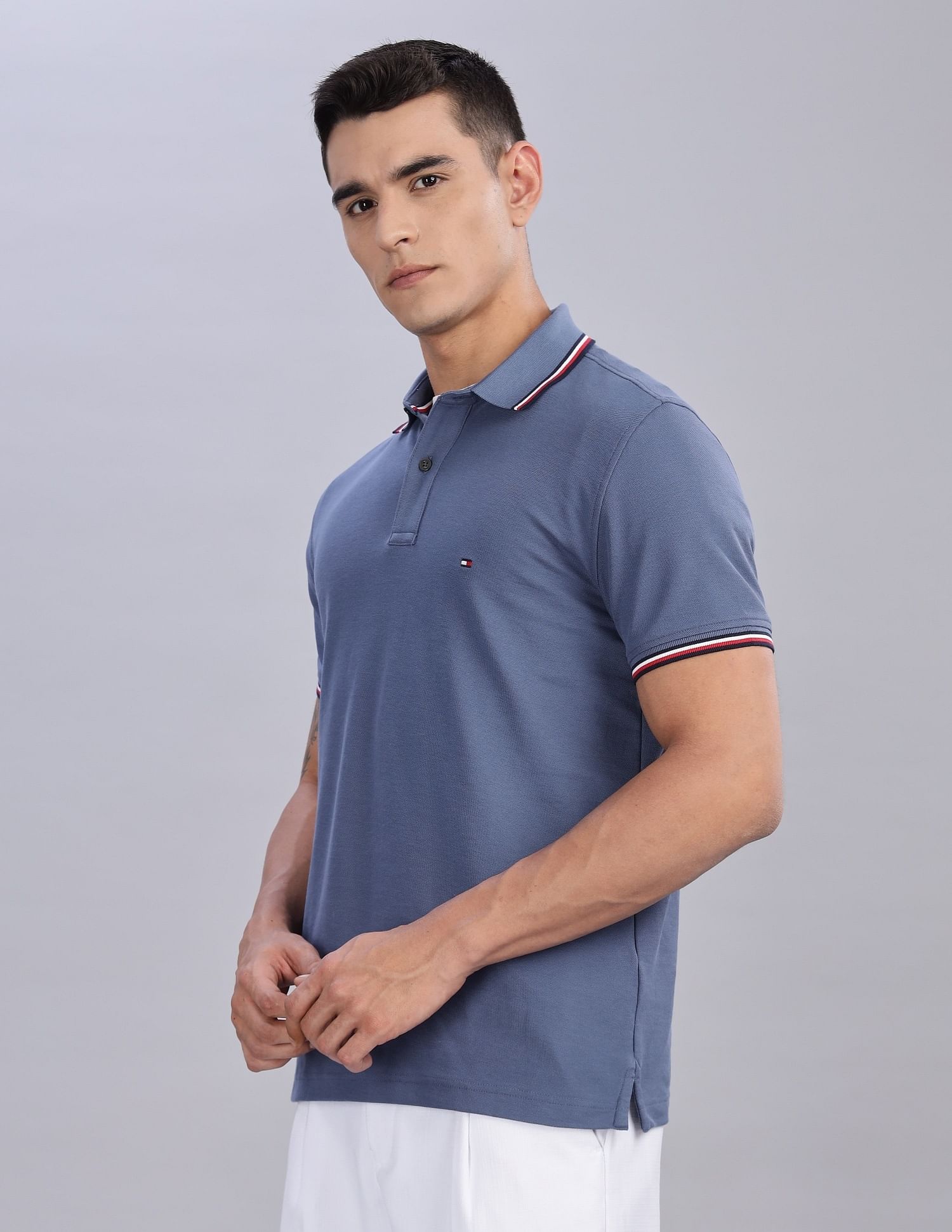 Tommy Hilfiger Solid Regular-Fit Cotton Polo Shirts