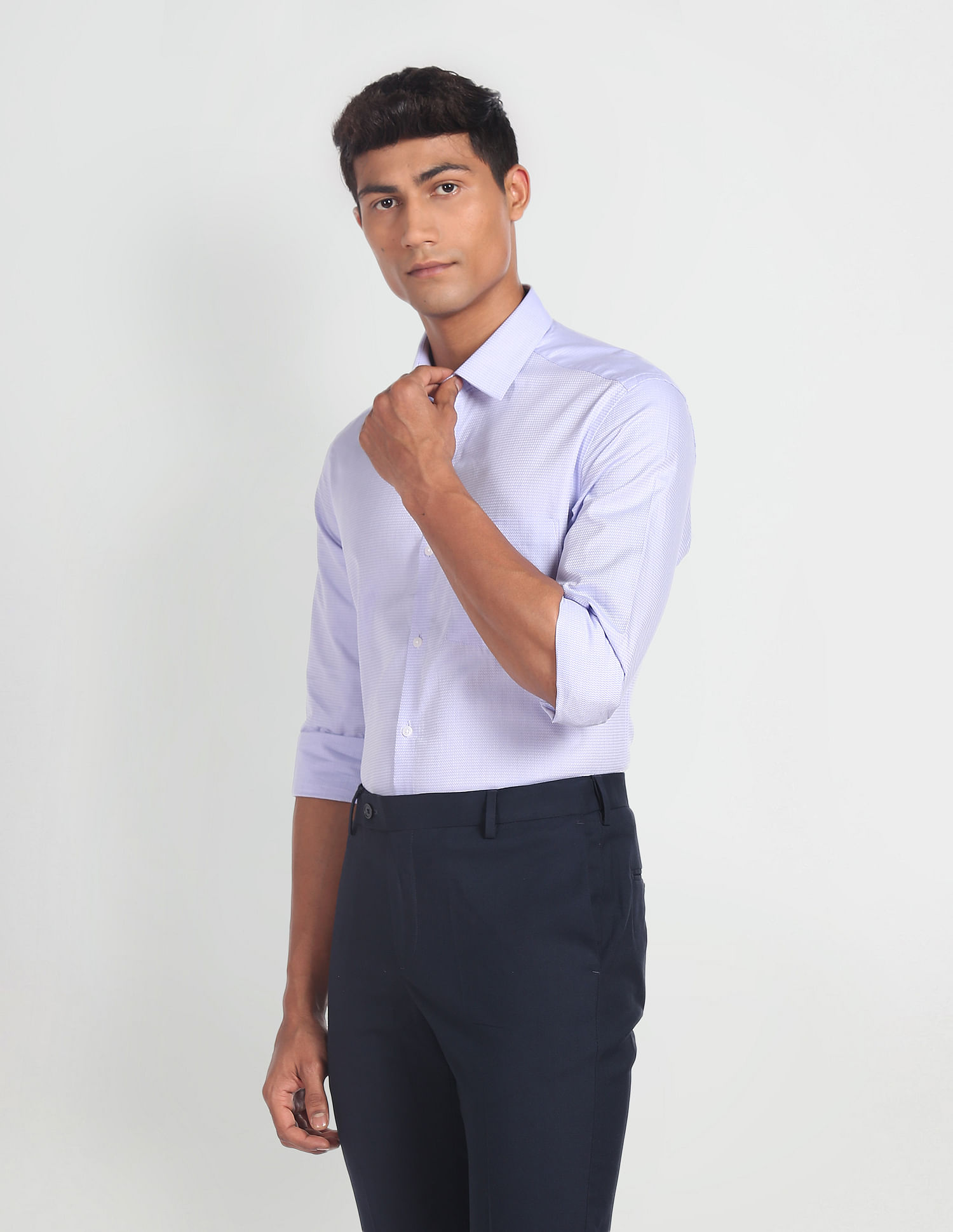 Arrow Self Design Slim Fit Shirt