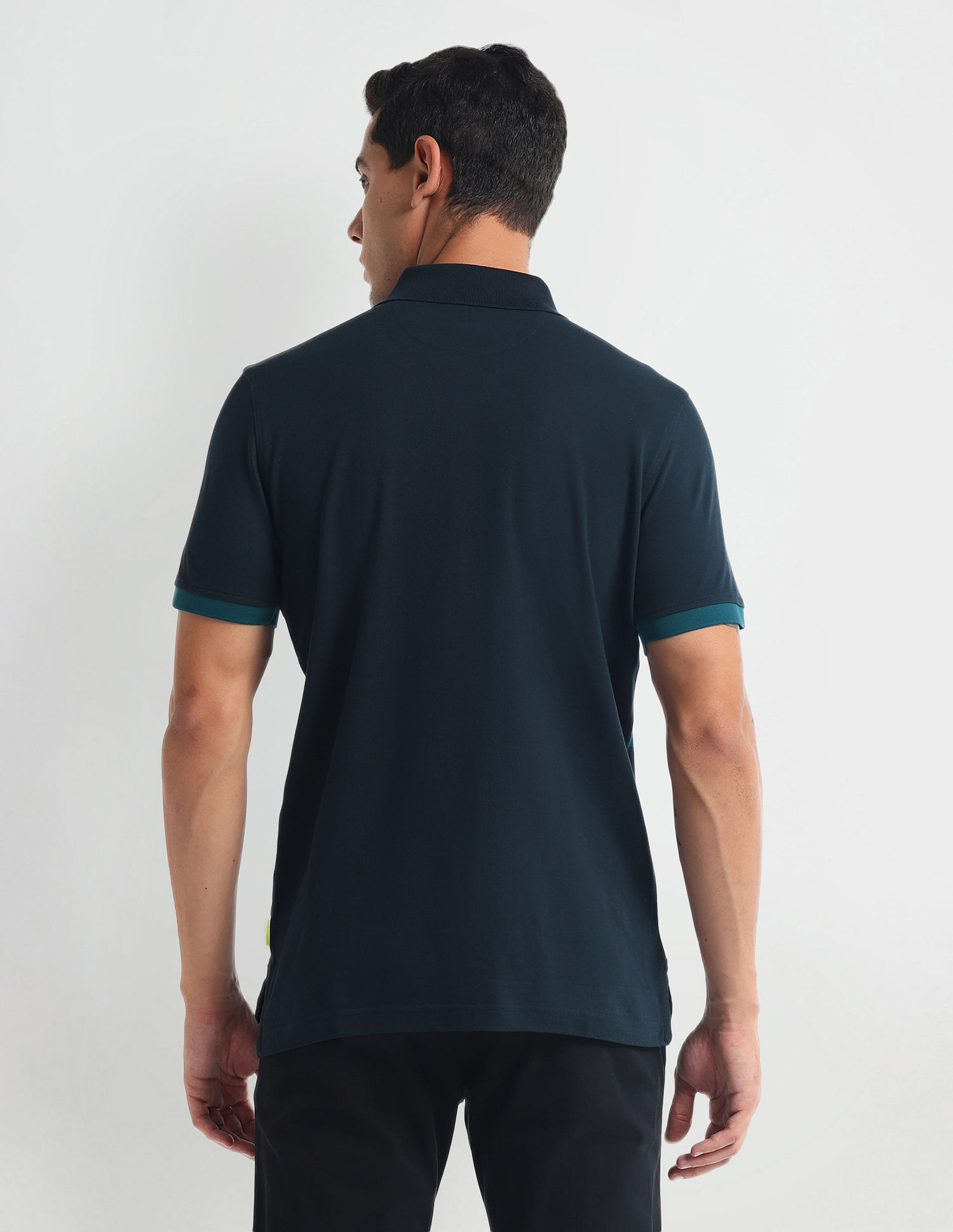 Arrow Sports Horizontal Stripe Cotton Polo Shirt