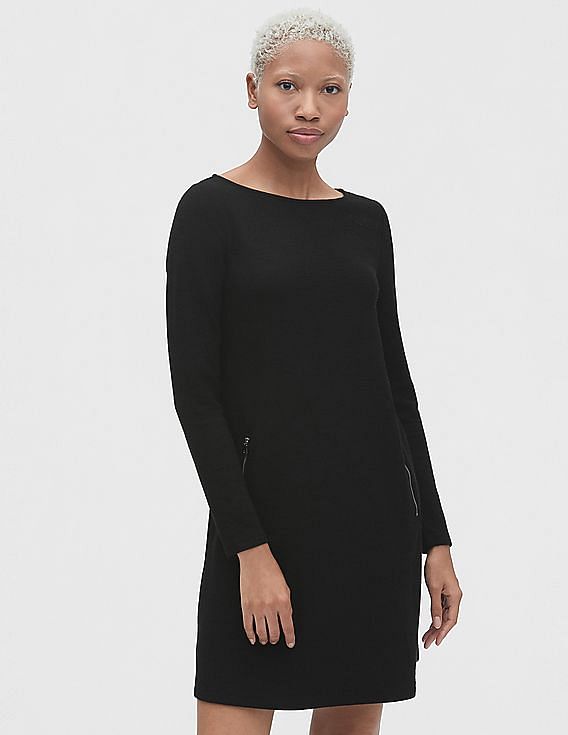 womens black dress long sleeve