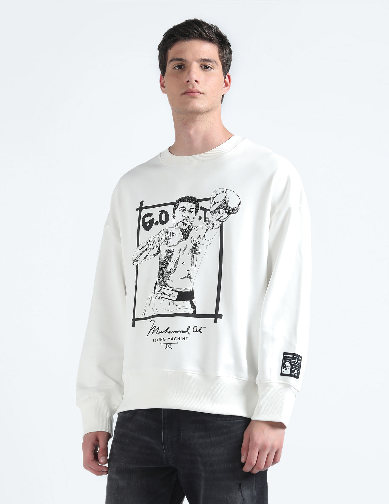 Buy Flying Machine FM X Muhammad Ali Oversized Sweatshirt