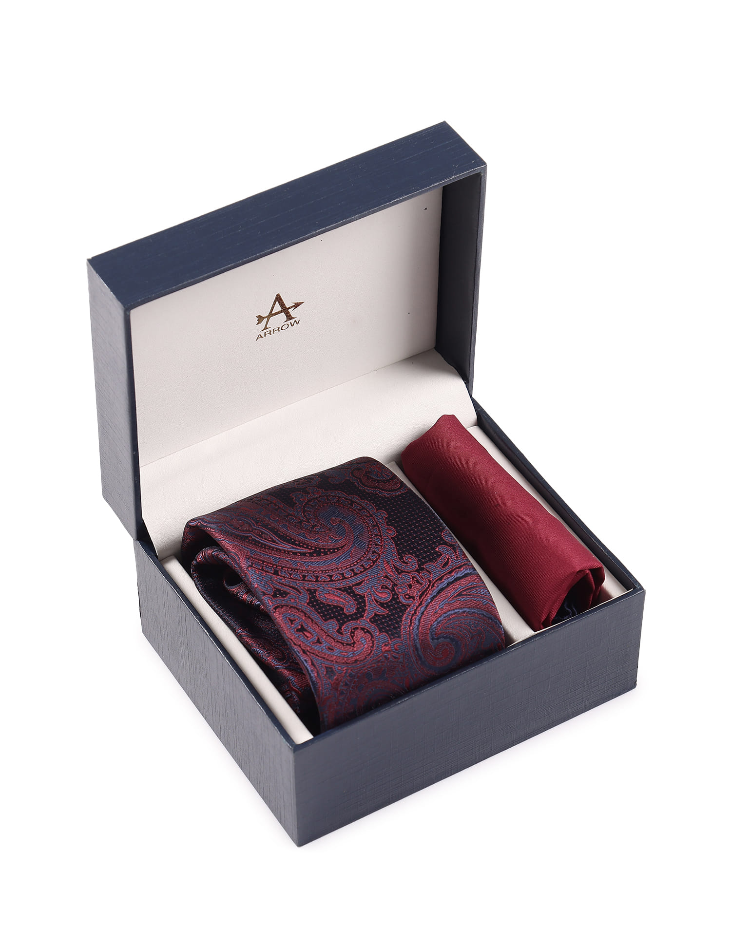 Buy Arrow Men Tie And Pocket Square Combo Set