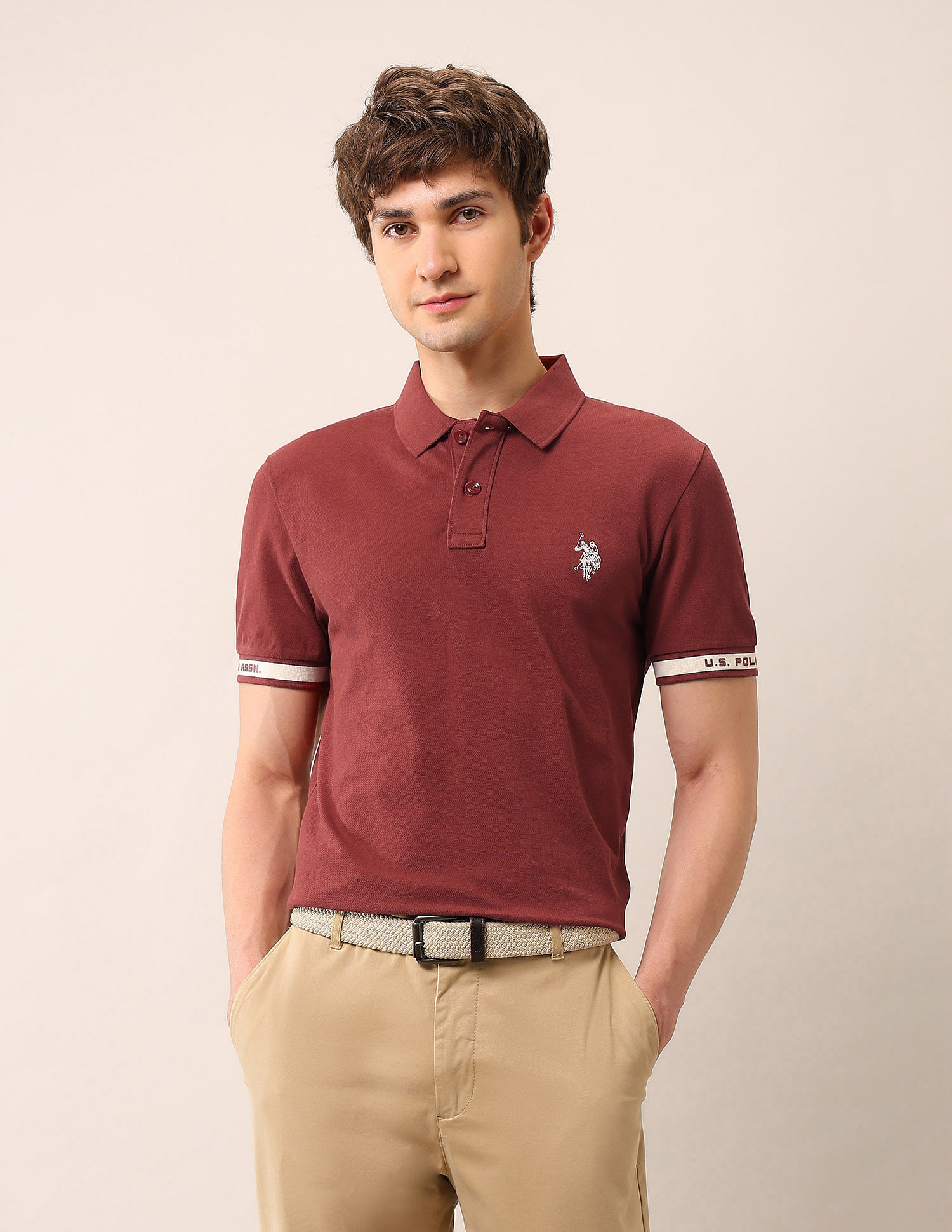 U.S. Polo Assn. Denim Co. Solid Muscle Fit Polo Shirt