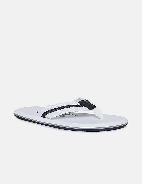 White polo store flip flops