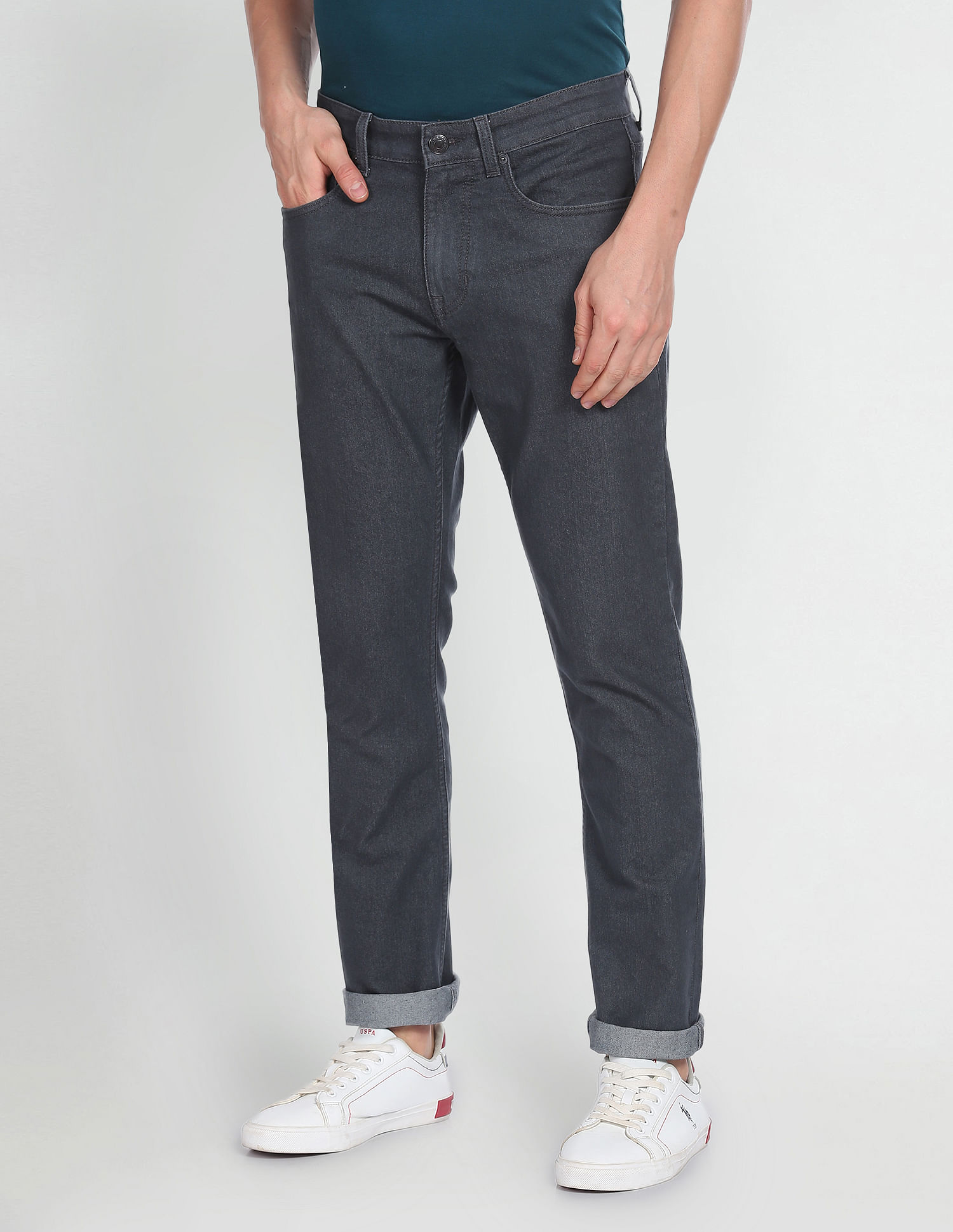 U.S. Polo Assn. Denim Co. Slim Tapered Fit Grey Jeans