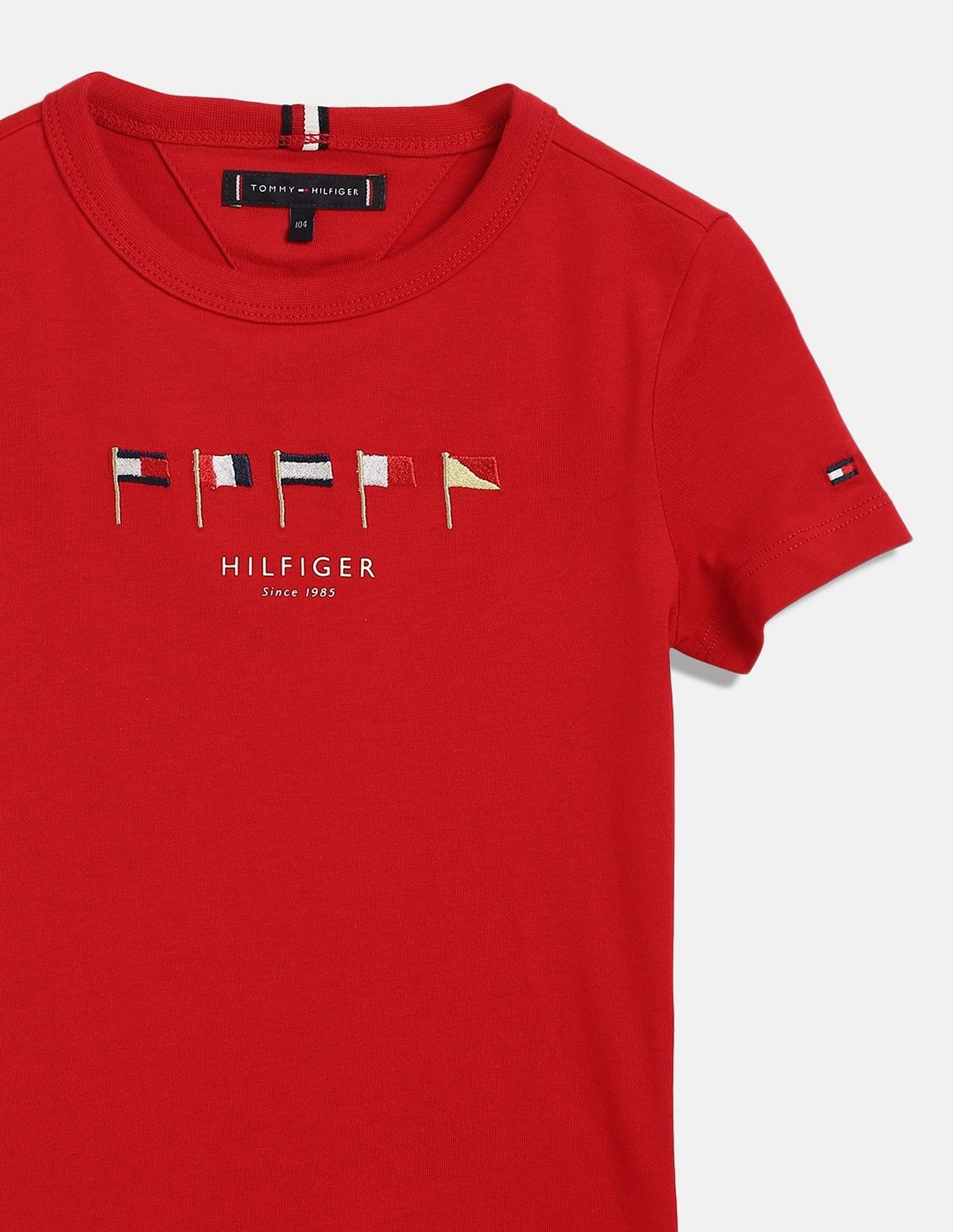 Tommy Hilfiger Kids Boys Logo Regular-Fit Cotton T-Shirt