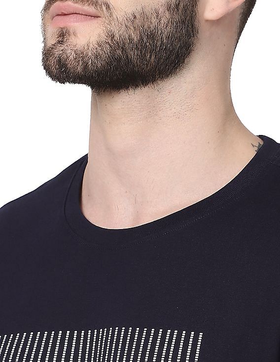AD by Arvind Crew Neck Graphic Print T-Shirt