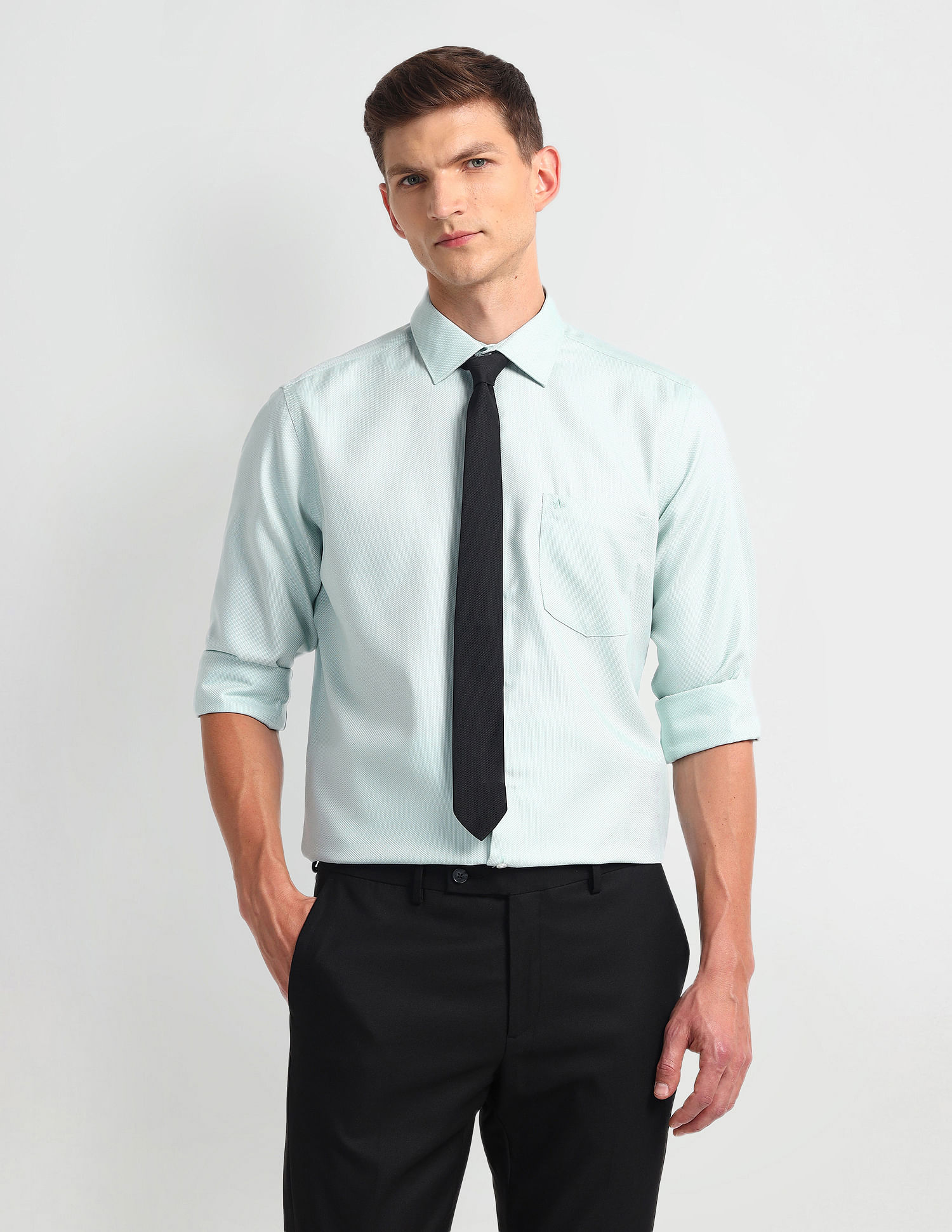 Arrow Self-design Cotton Shirt