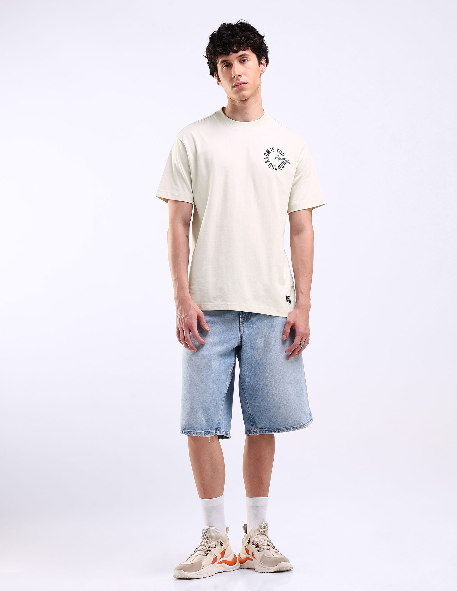 Flying Machine Applique Relaxed Kidult T-Shirt
