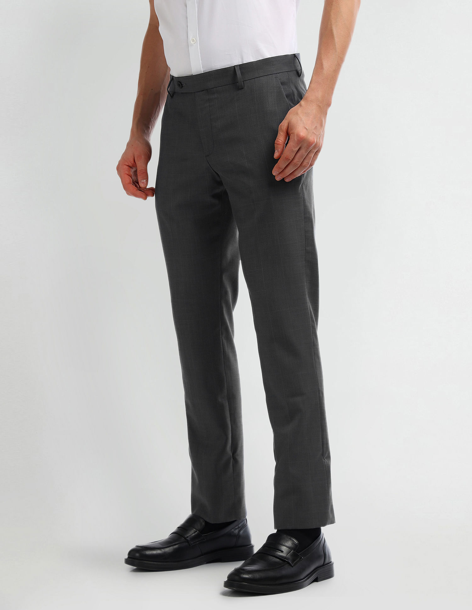 Arrow Mid Rise Carson Tapered Fit Trousers