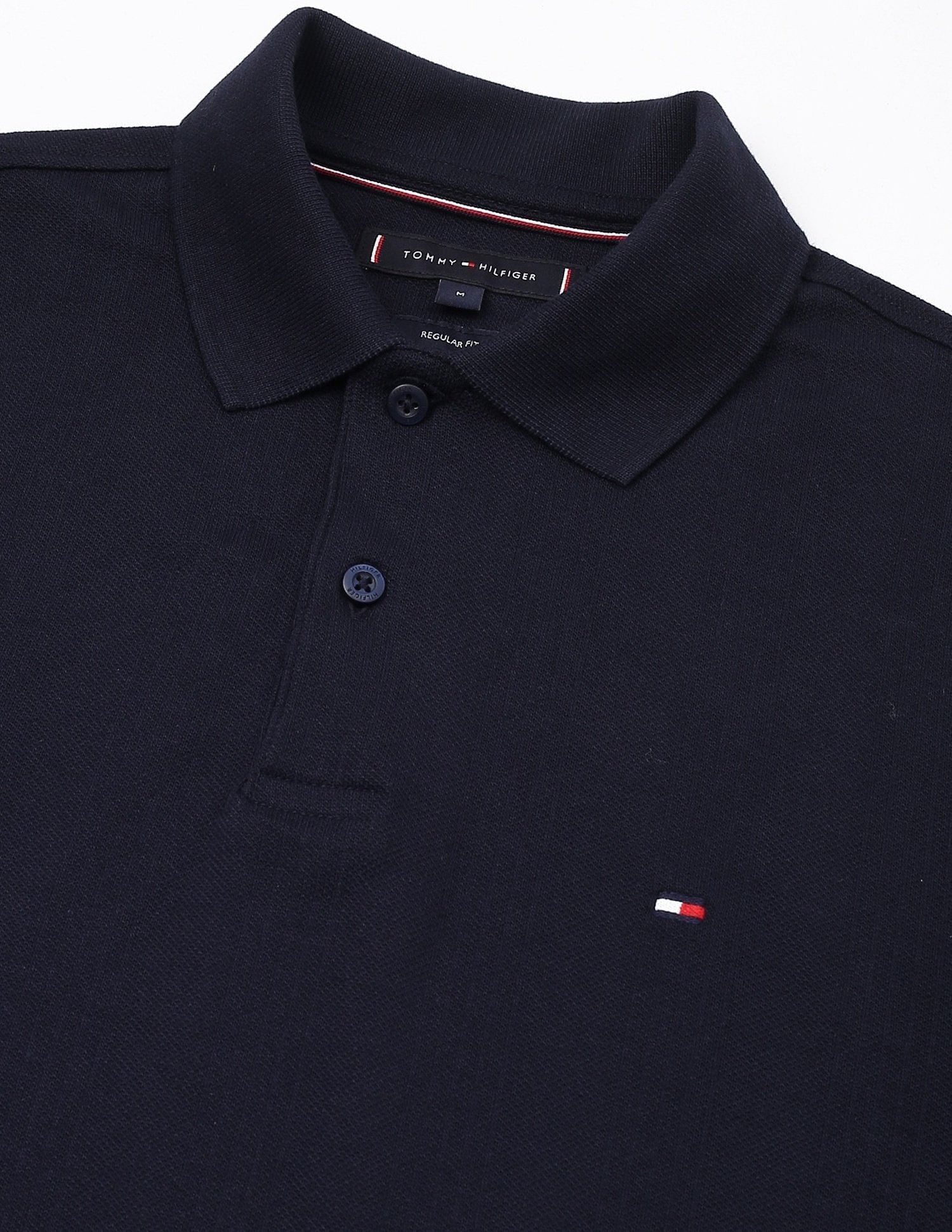 Tommy Hilfiger Solid Regular-Fit Cotton Polo Shirt