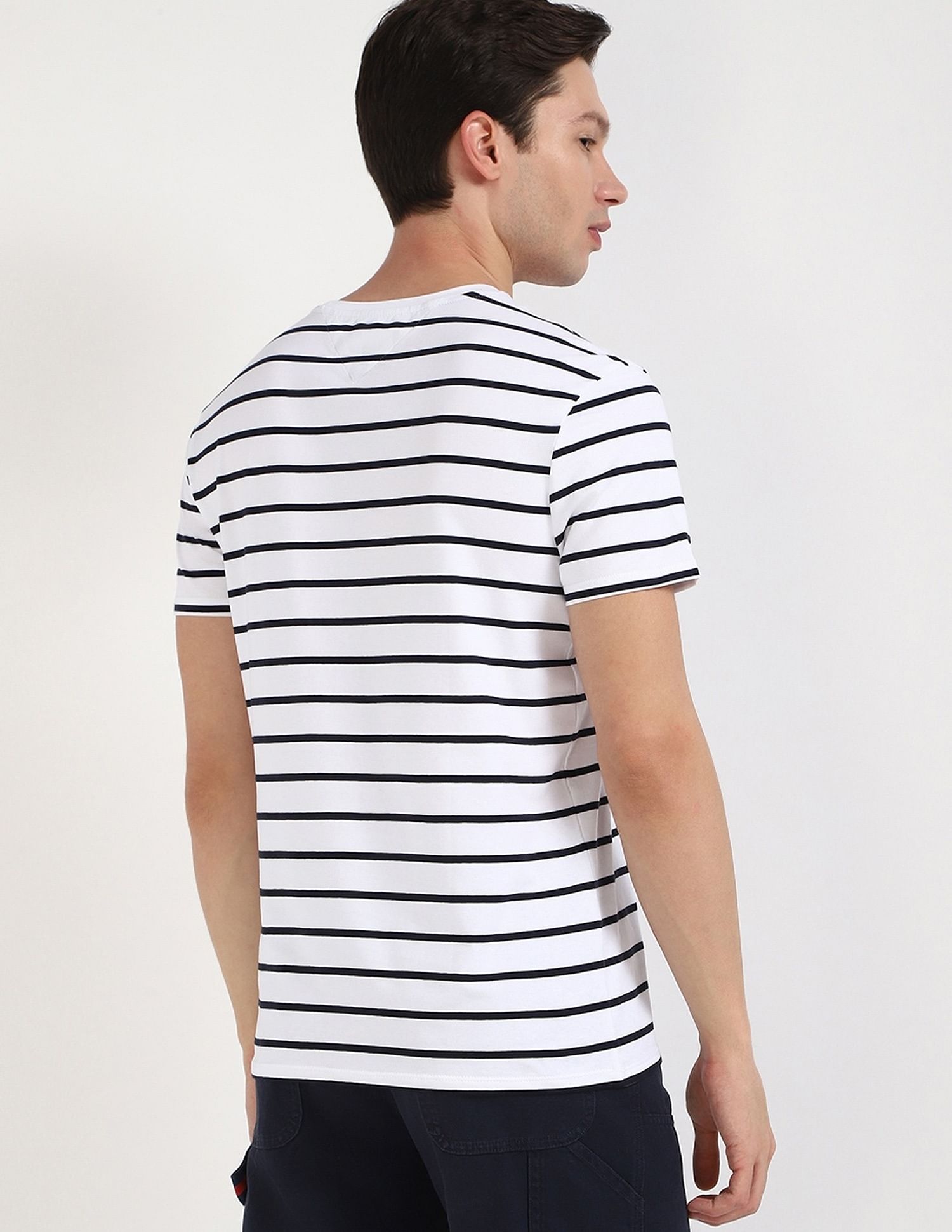 Tommy Hilfiger Striped Regular-Fit Cotton T-Shirt