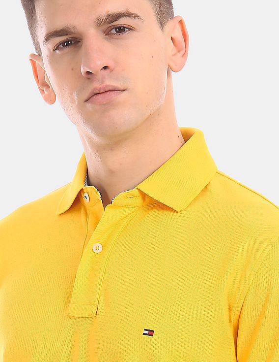 Tommy hilfiger online polo shirt yellow