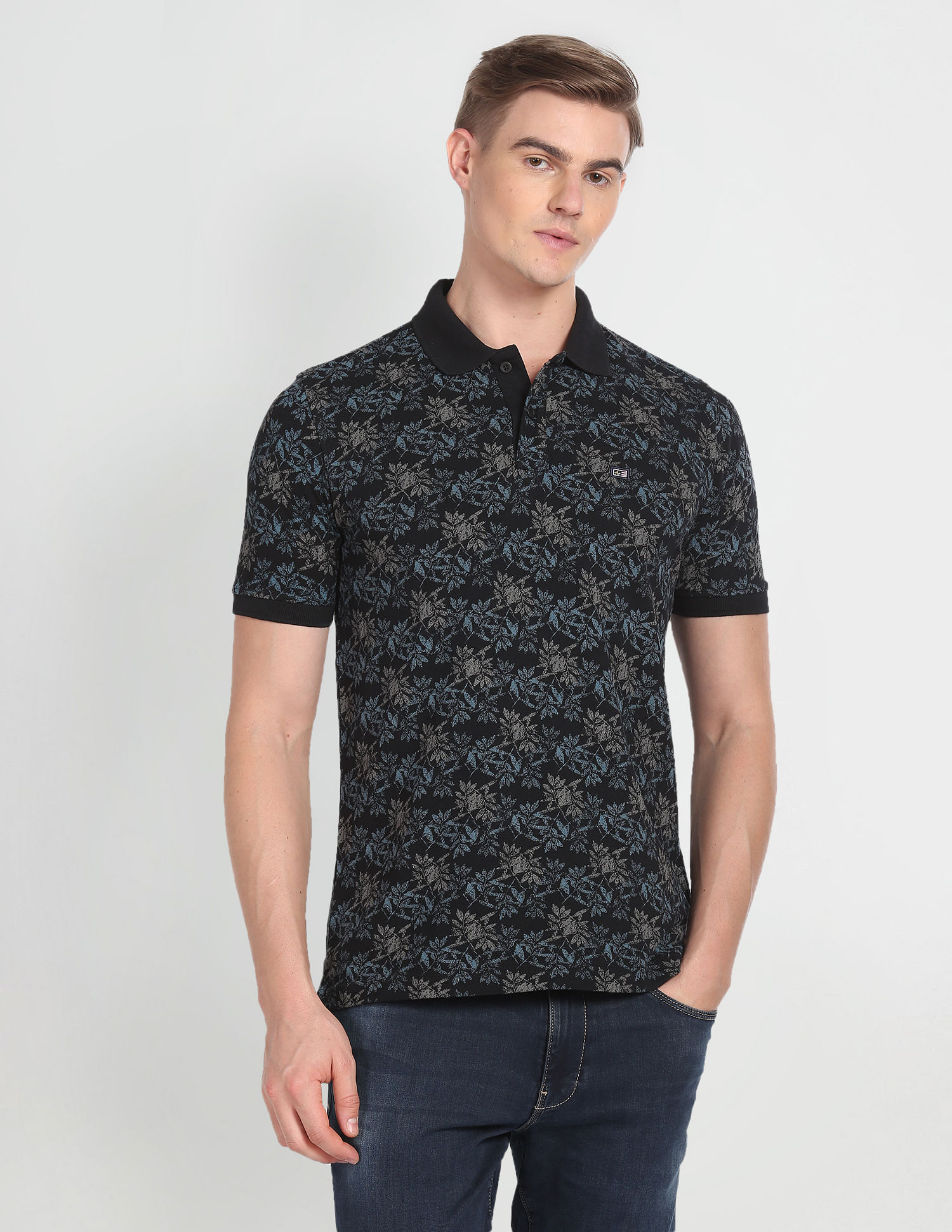 Arrow Sports Compact Cotton Tropical Polo Shirt