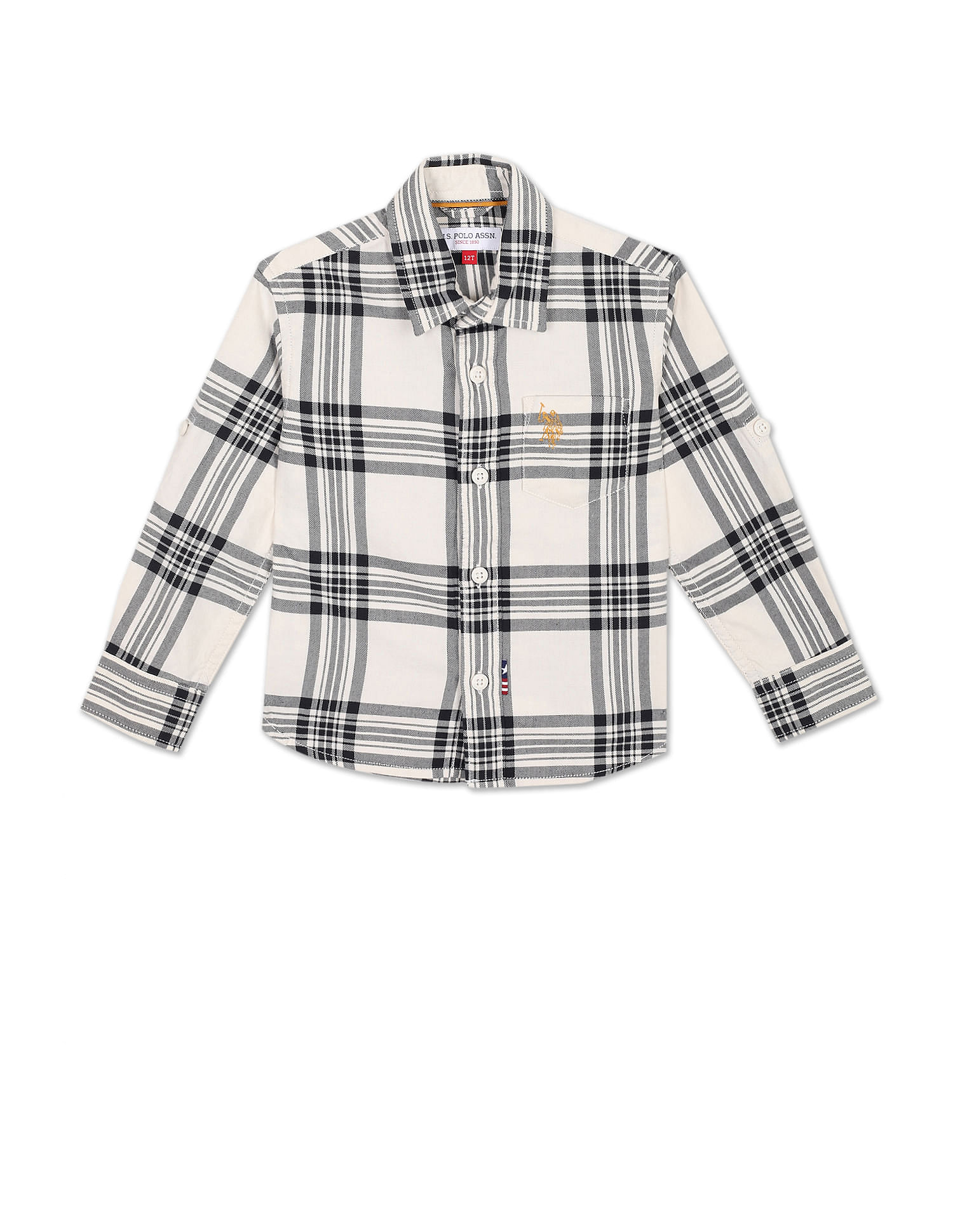 U.S. Polo Assn. Kids Boys Pure Cotton Check Shirt