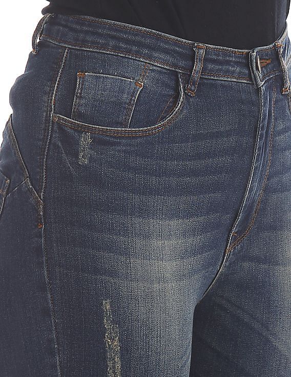 Flying Machine Women Twiggy Super Skinny Fit Whiskered Jeans