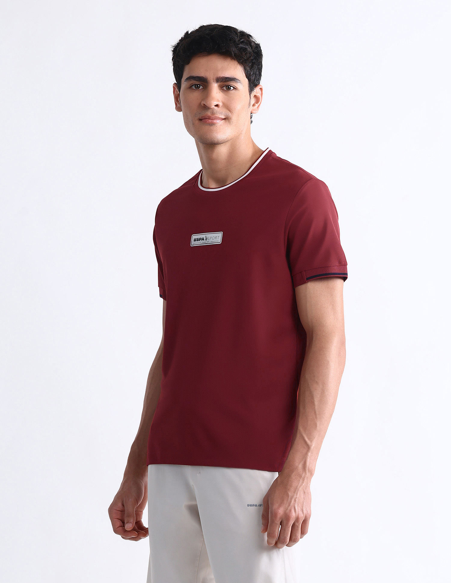 USPA Active Solid Slim Fit T-Shirt