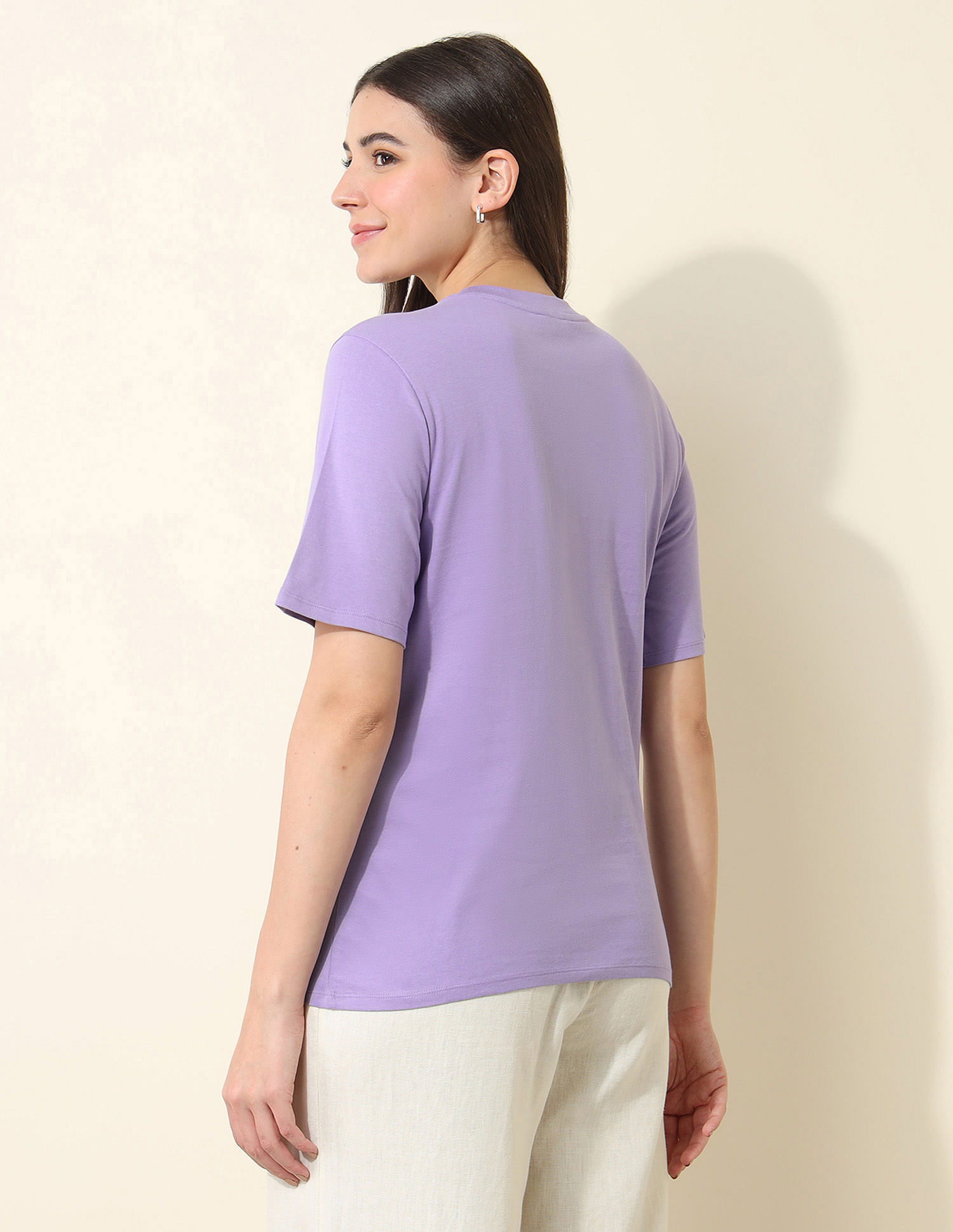 U.S. Polo Assn. Women Boxy Fit Brand Printed T-Shirt
