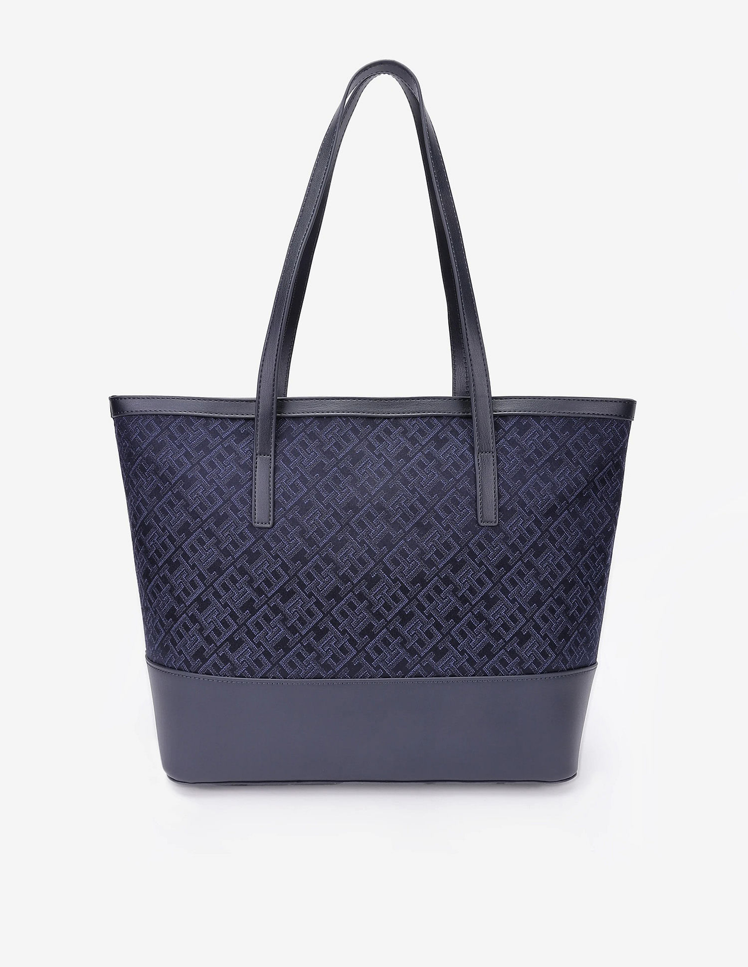 Buy Tommy Hilfiger Logo Blue Polyester Tote Bag - NNNOW.com