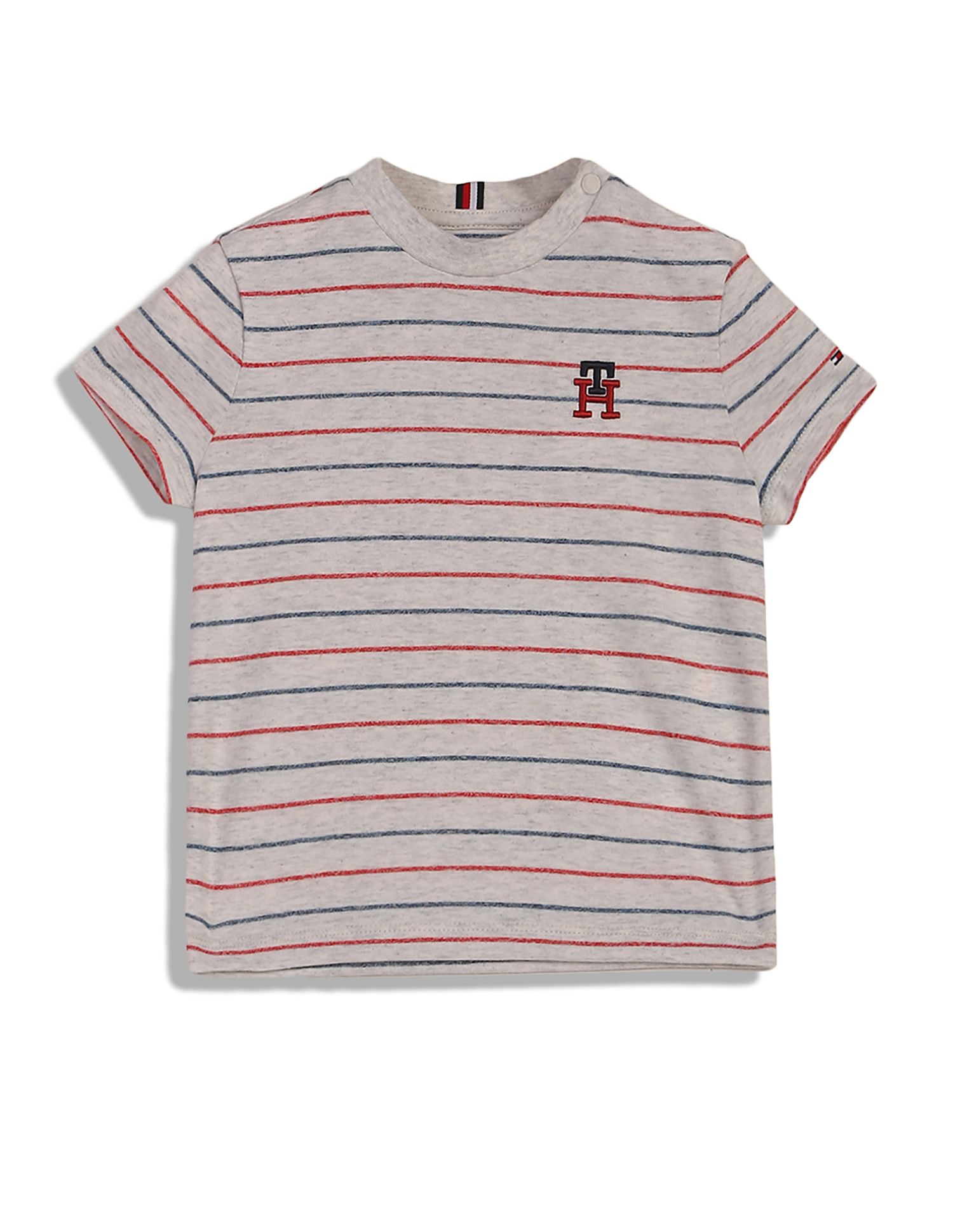 Tommy Hilfiger Kids Horizontal Stripe Monogram T-Shirt