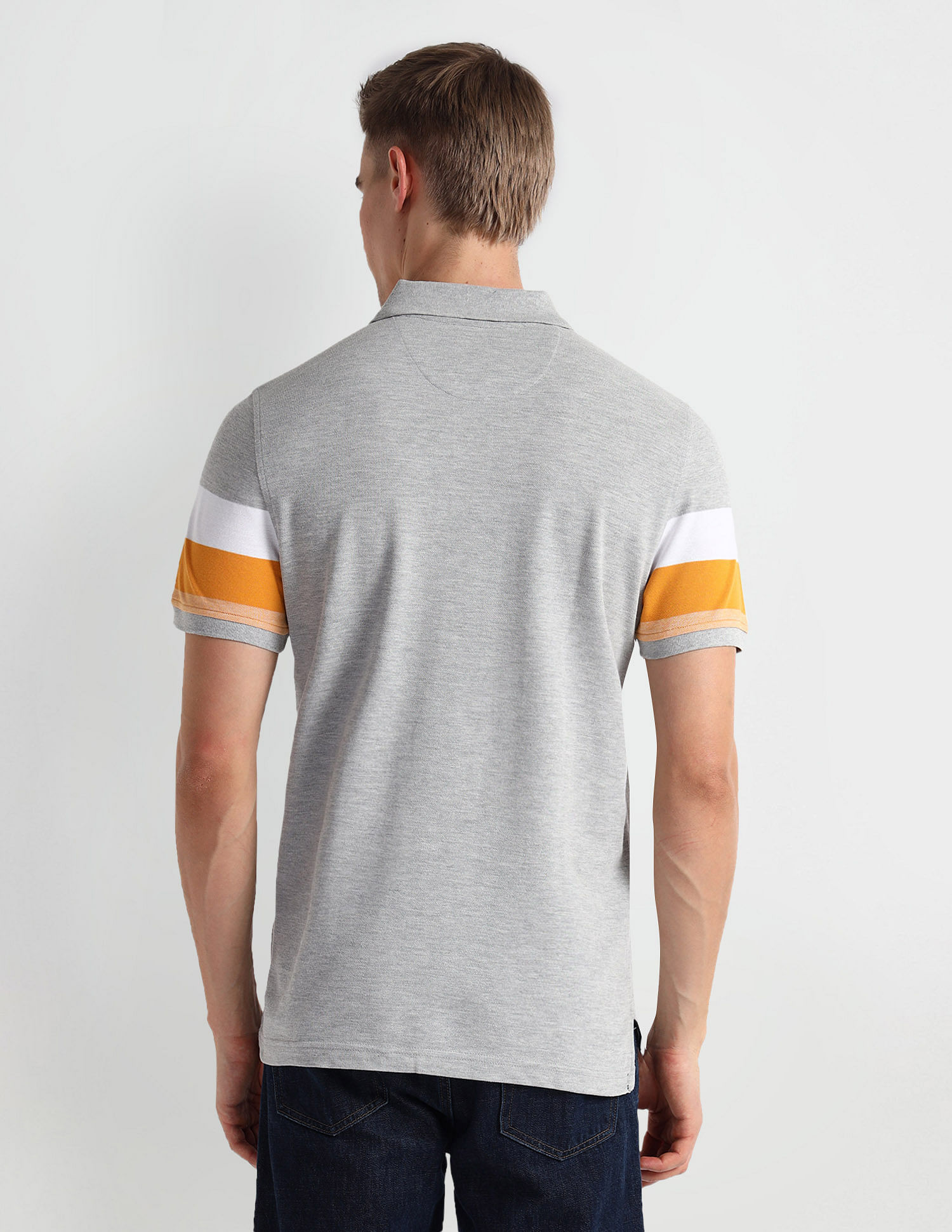 Arrow Sports Pique Knit Heathered Polo Shirt