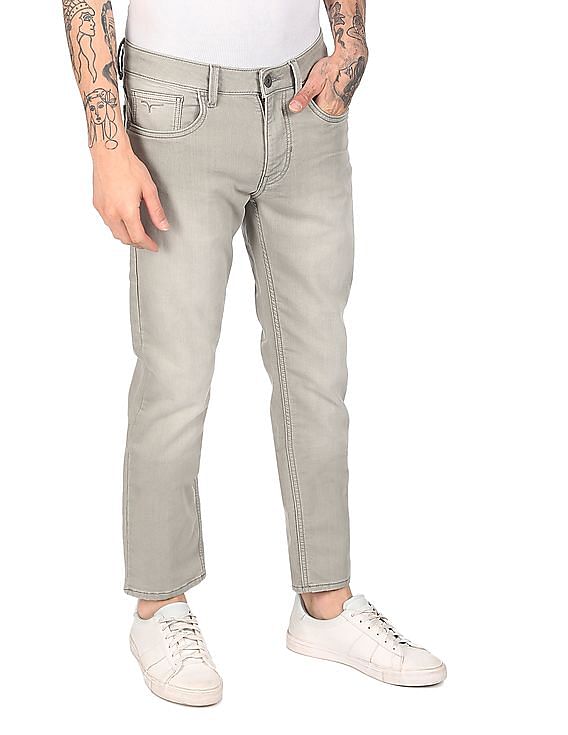 Buy BASICS Structured Cotton Stretch Slim Tapered Fit Mens Trousers   Shoppers Stop
