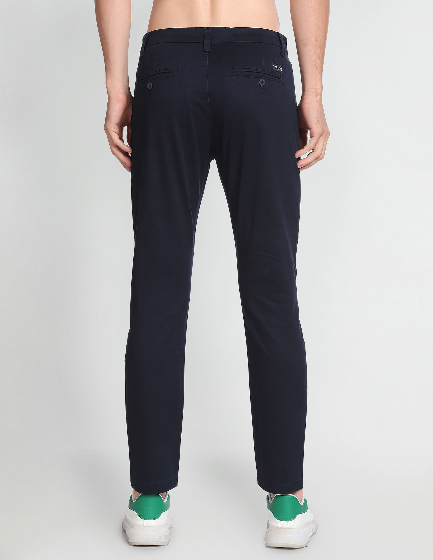Flying Machine Twill Geometric Print Trousers