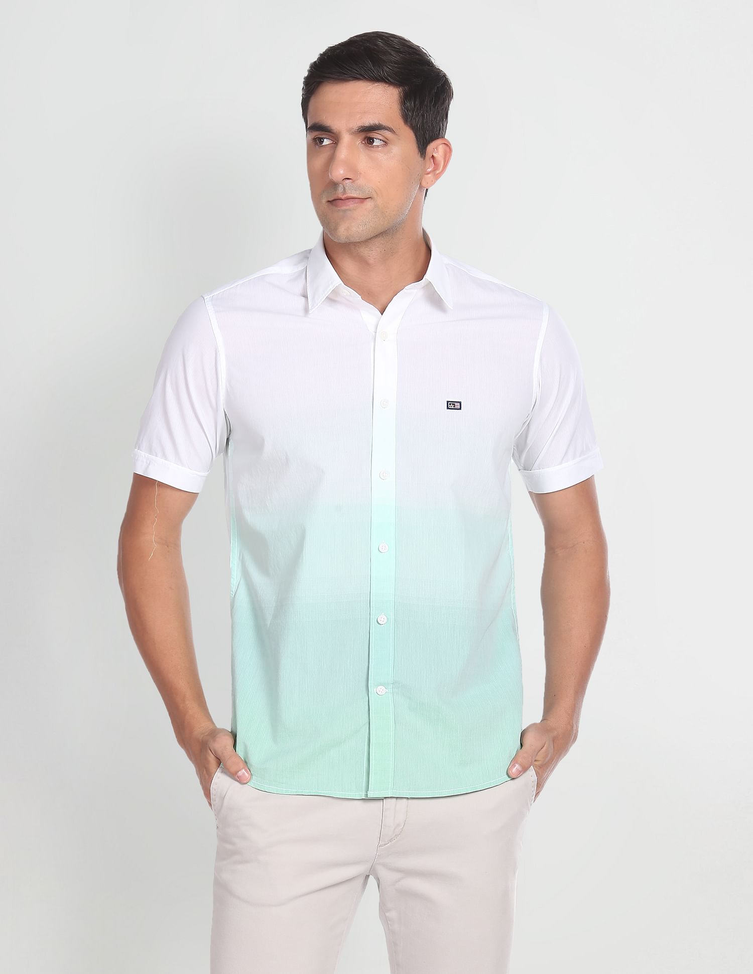 Arrow Sports Short Sleeve Ombre Shirt