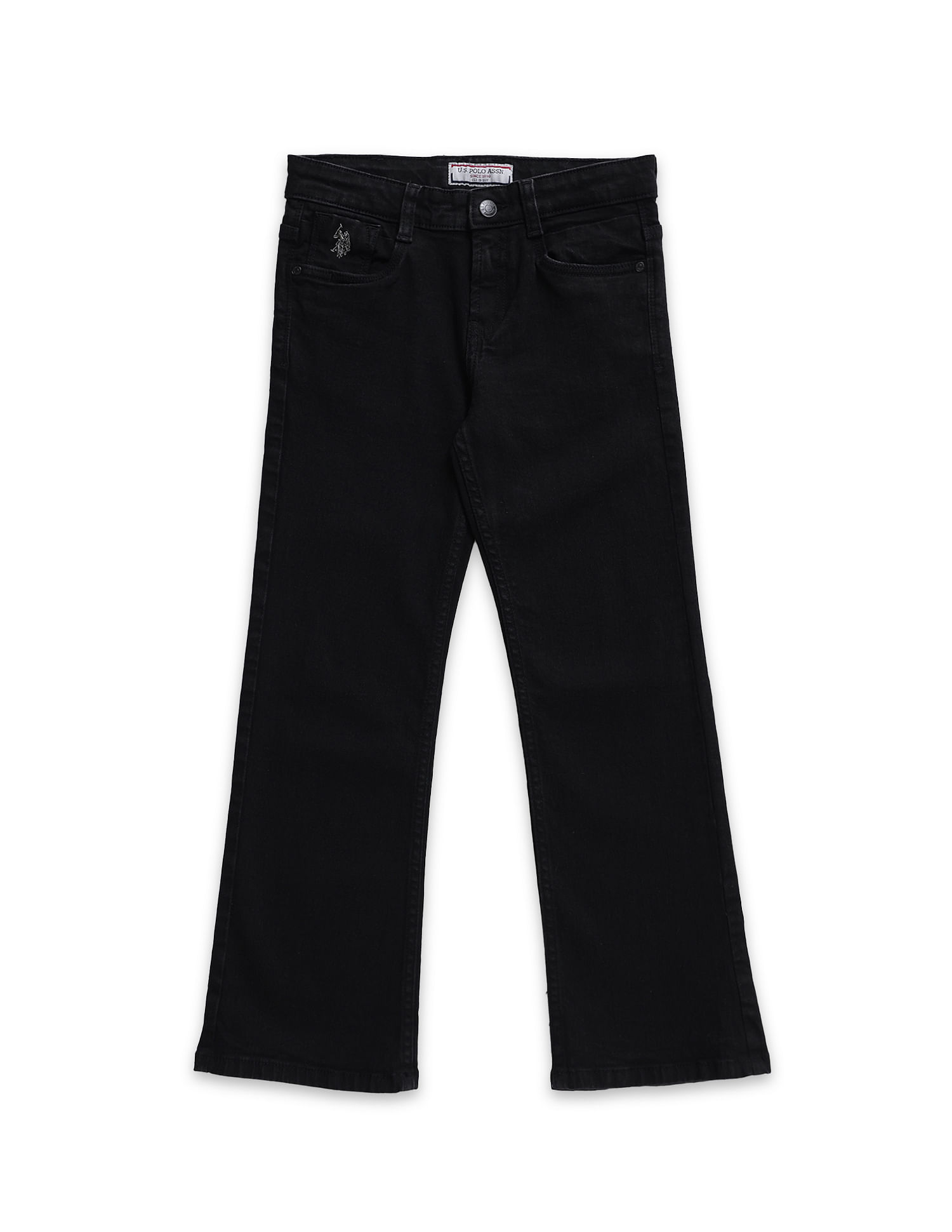 U.S. Polo Assn. Kids Mid Rise Rinsed Bootcut Jeans