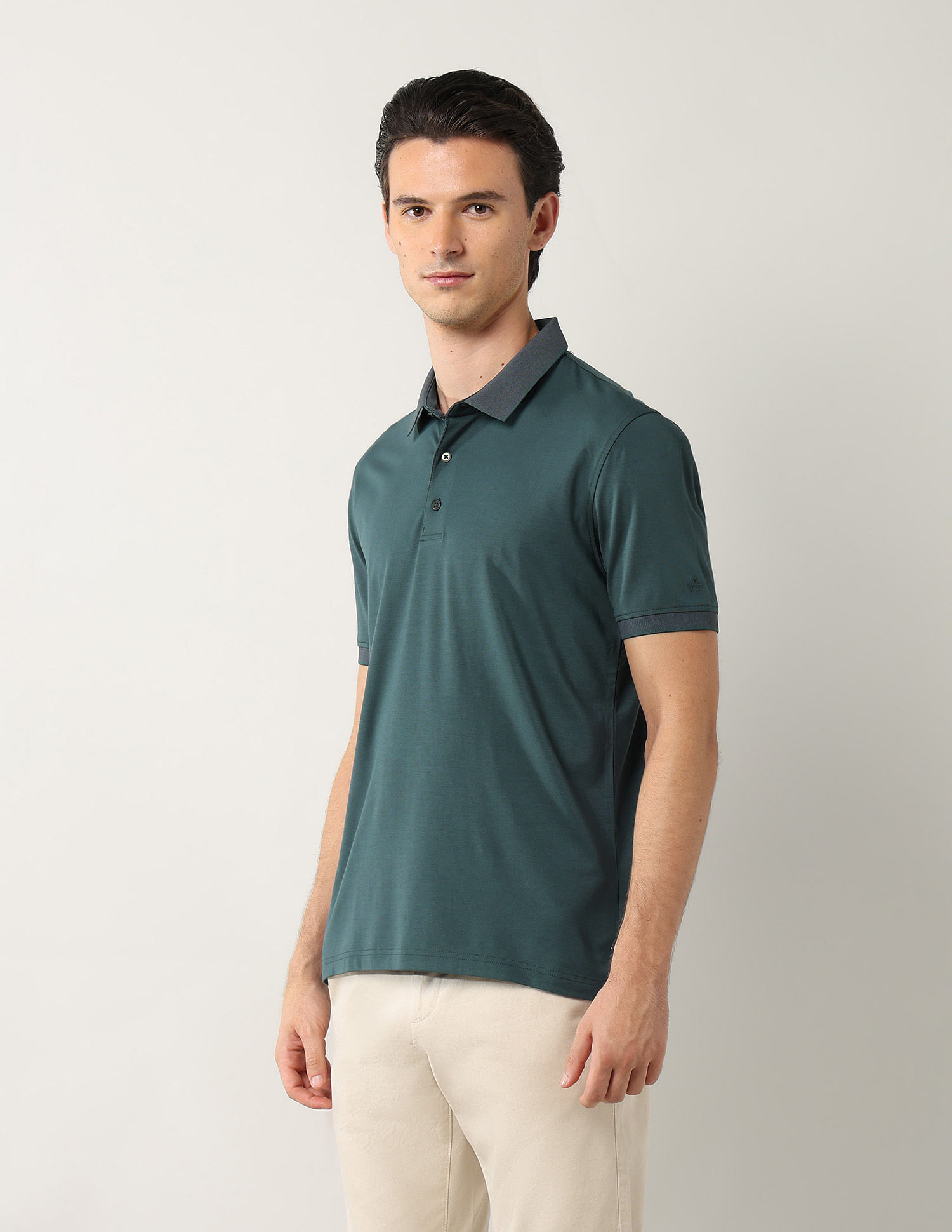 Arrow Solid Pure Cotton Polo Shirt