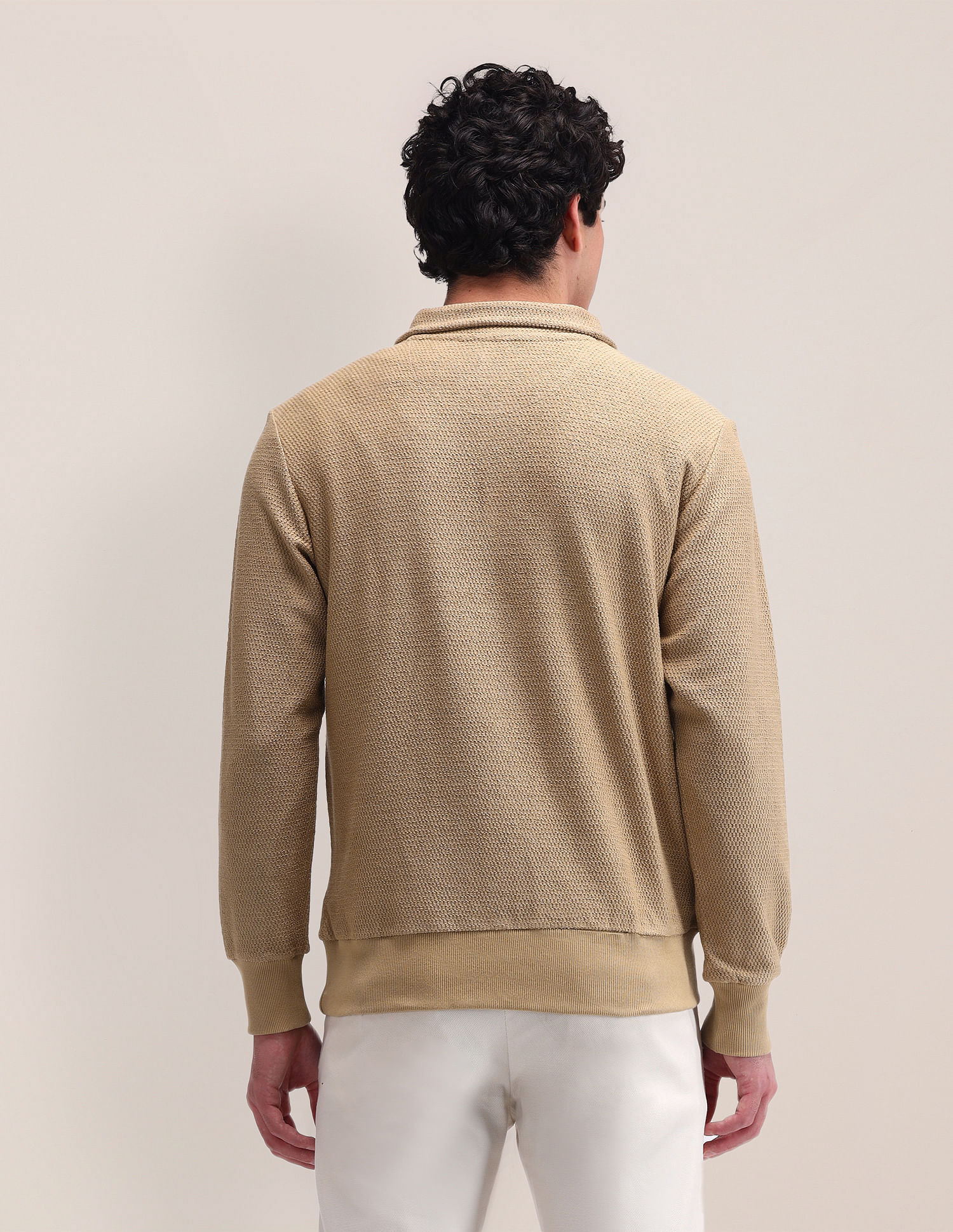 U.S. Polo Assn. Textured High Neck Regular Sweatshirt