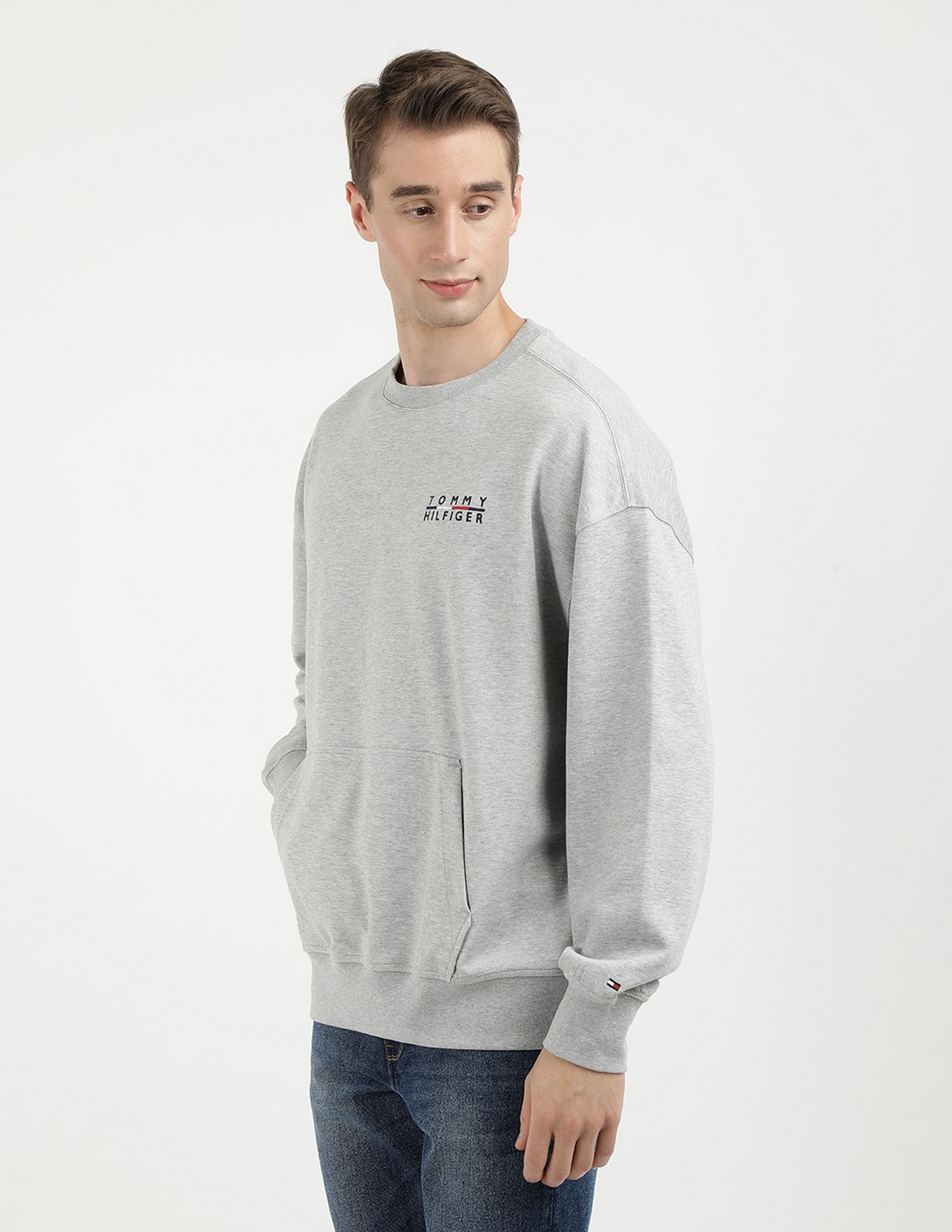 Tommy Hilfiger Crew Neck Logo Cotton Sweatshirt