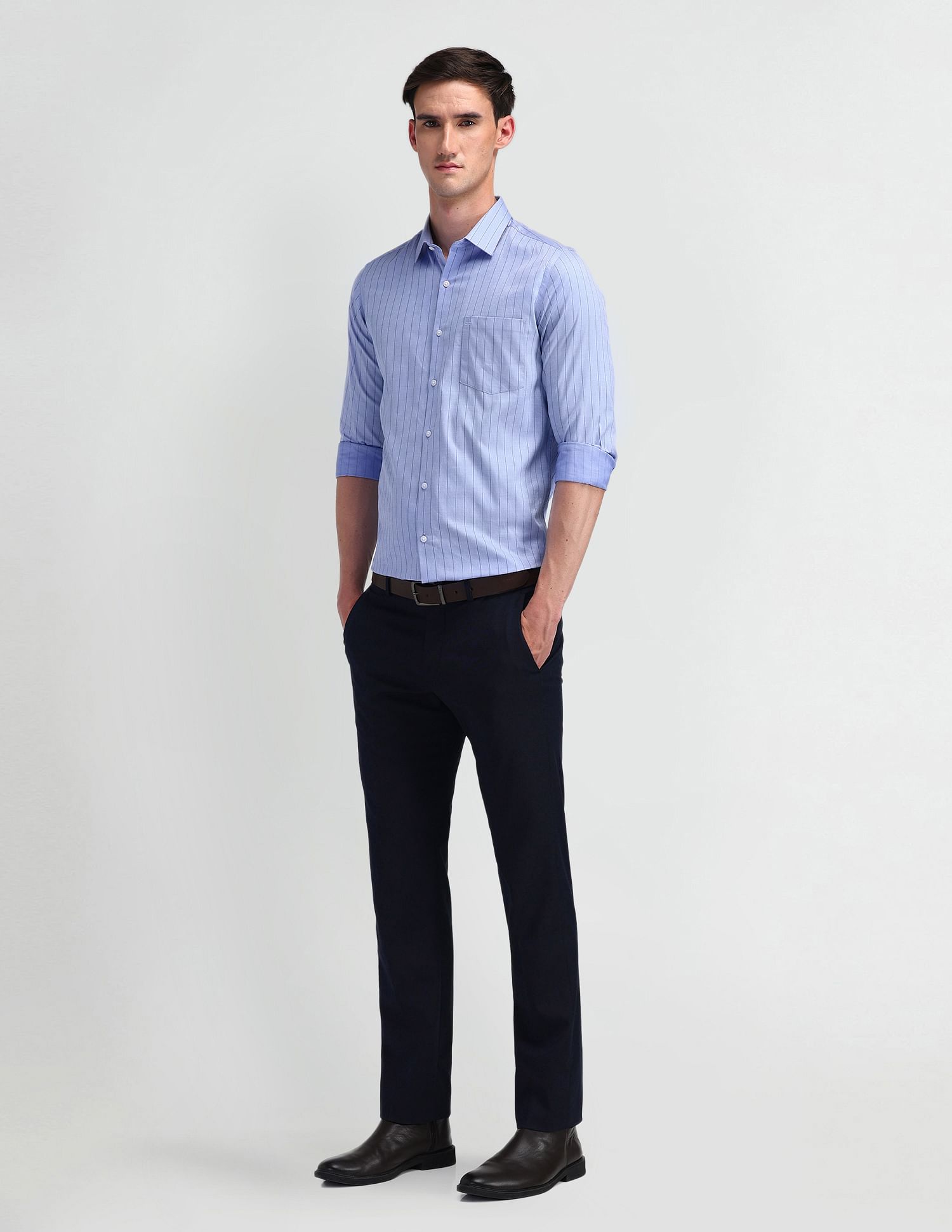 Arrow Vertical Striped Dobby Shirt