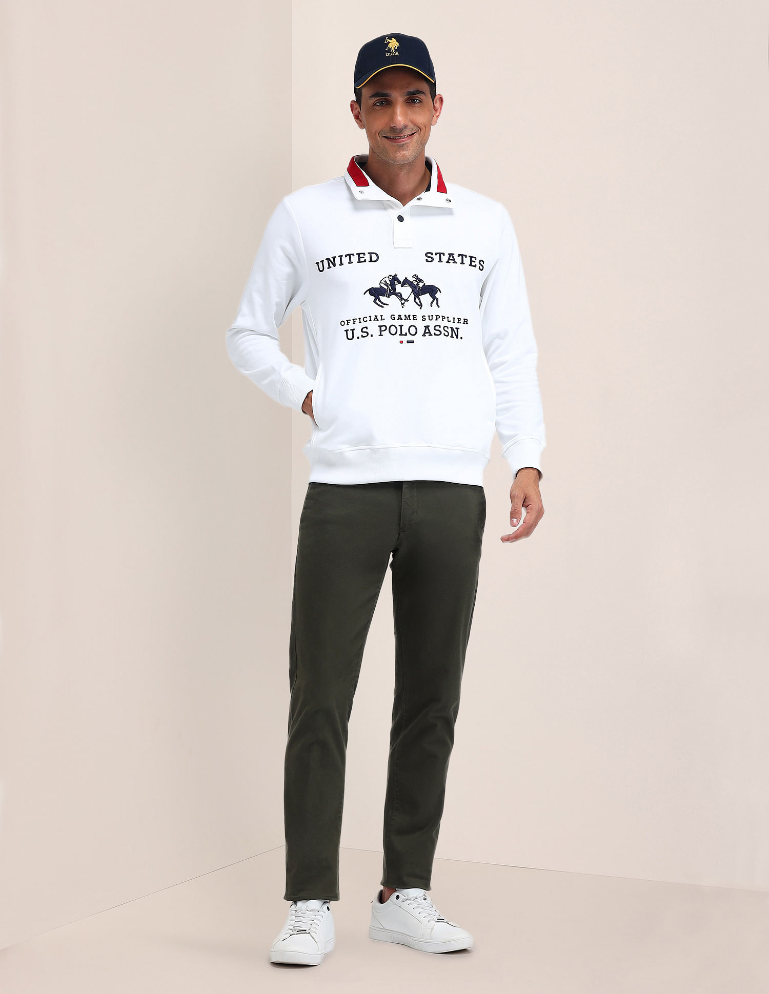 U.S. Polo Assn. Brand Printed Regular Fit Sweatshirt