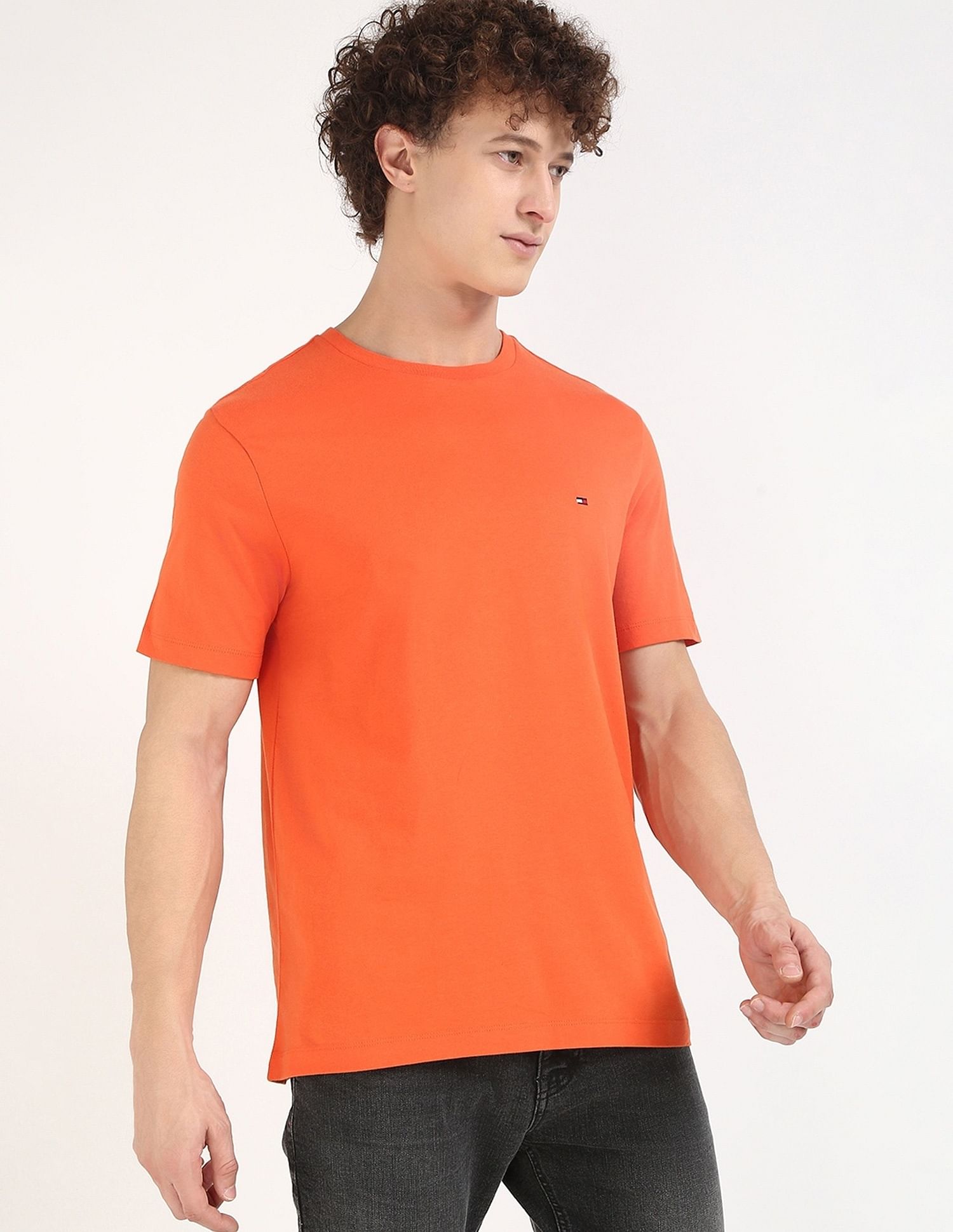 Tommy Hilfiger Solid Regular-Fit Cotton T-Shirt