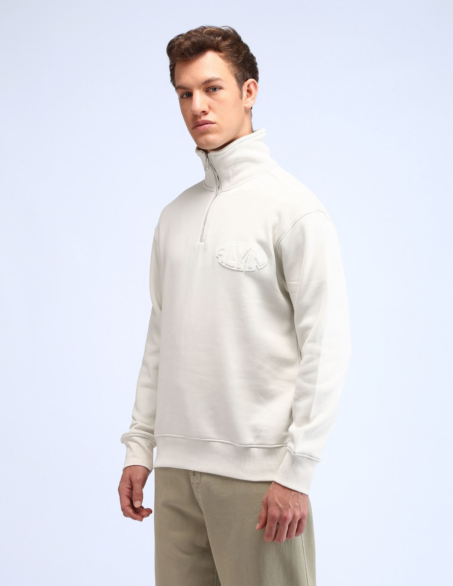 Flying Machine Typographic Printed Relaxed Fit Sweatshirt