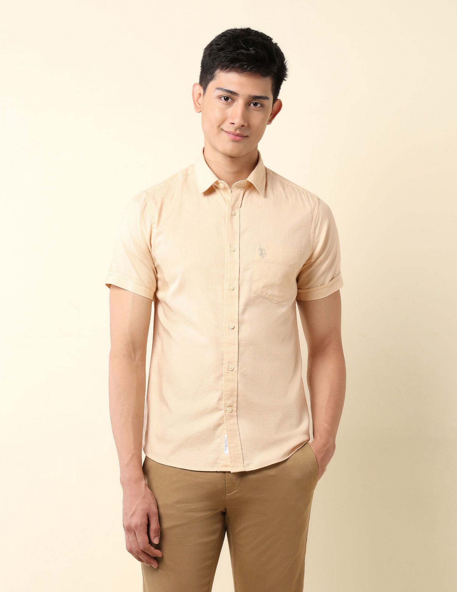 U.S. Polo Assn. Pure Cotton Tailored Fit Dobby Shirt