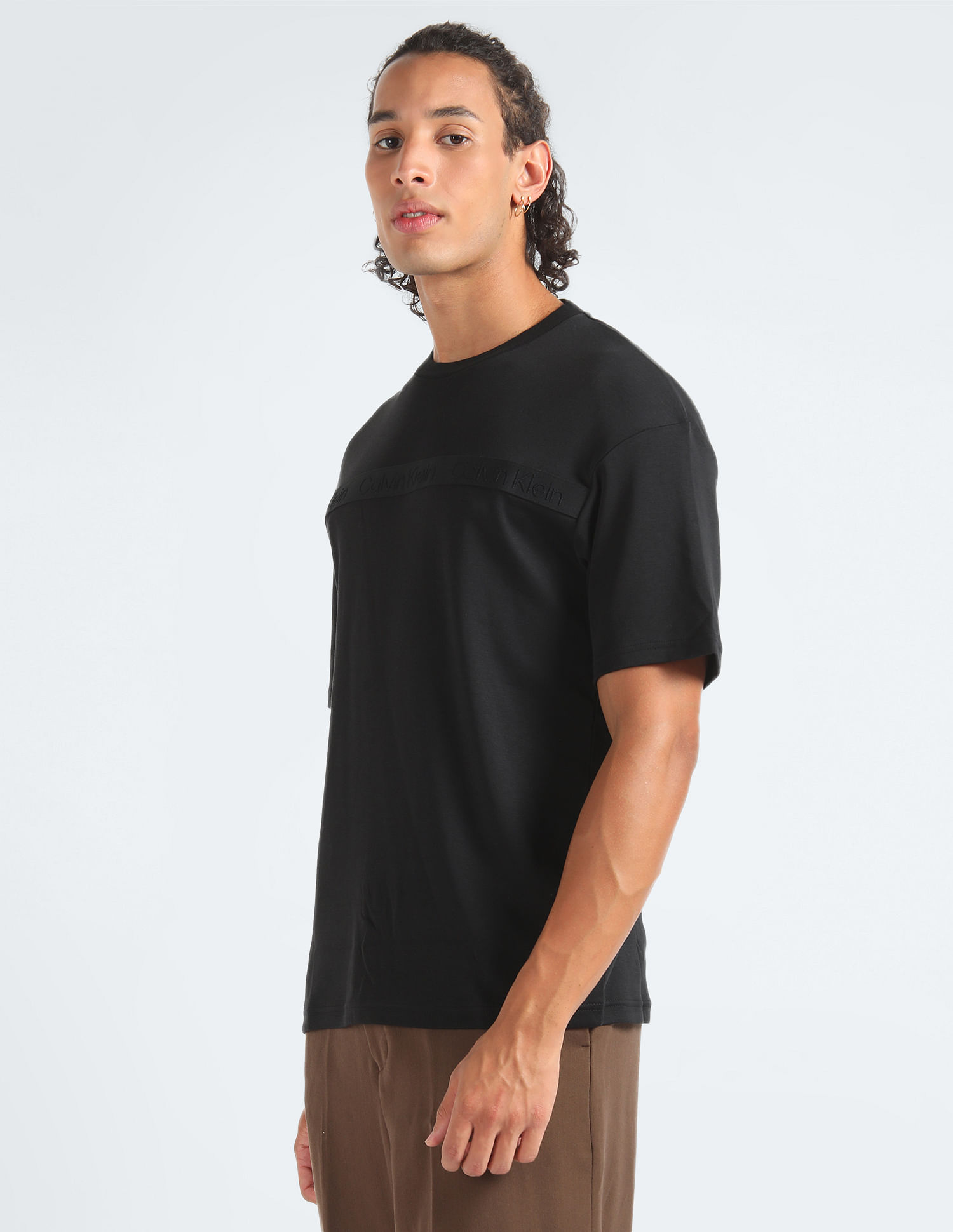Calvin Klein Raised Logo Tape T-Shirt