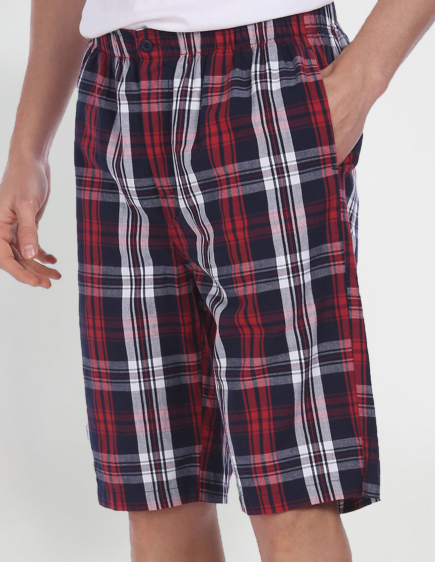 USPA Innerwear Pure Cotton Checked I692 Bermudas - Pack Of 1