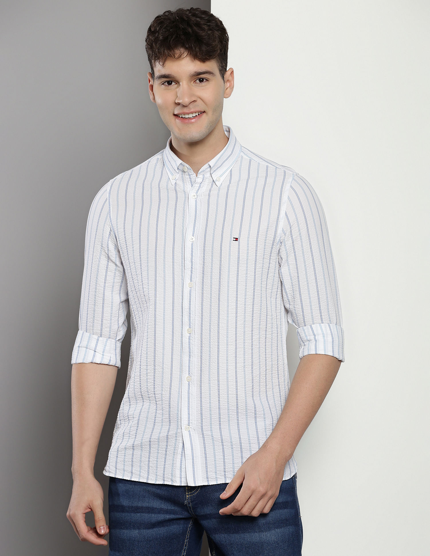 Tommy Hilfiger Sustainable Vertical Stripe Shirt