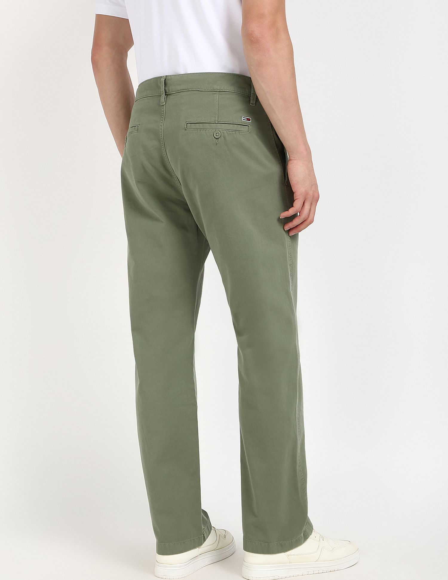 Tommy Hilfiger Kids Green Solid Trousers for Stylish Outfits
