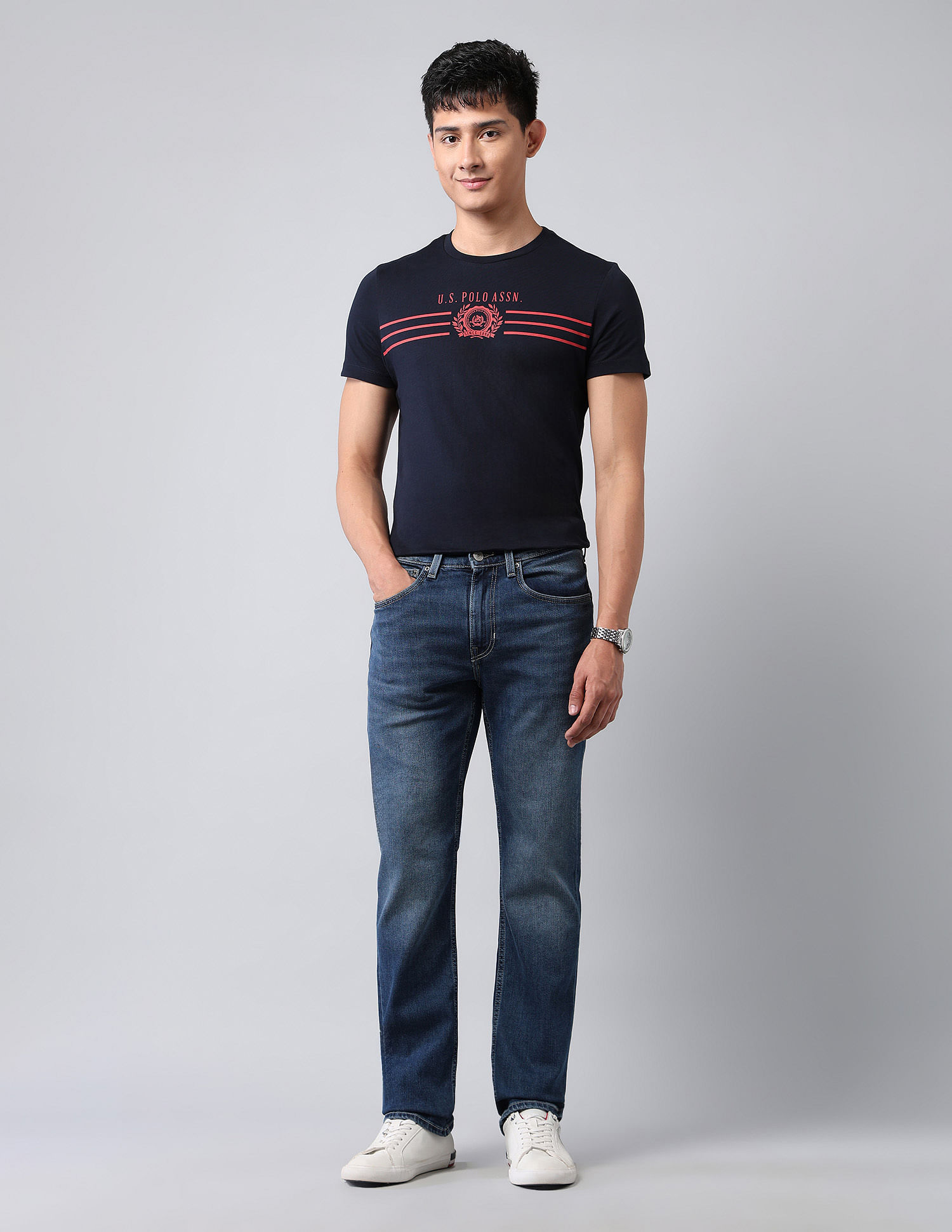 U.S. Polo Assn. Denim Co. Harold Slim Straight Fit Blue Jeans