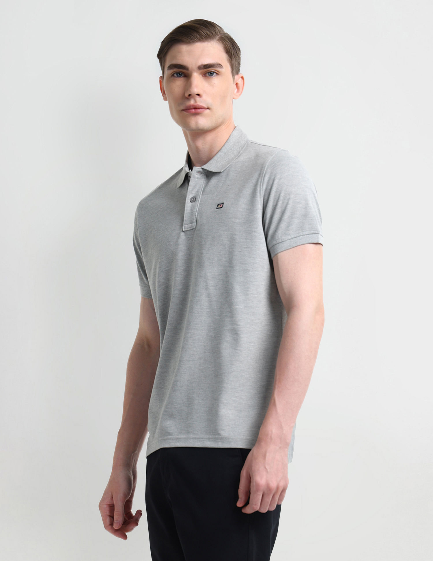 Arrow Sport Heathered Short Sleeve Polo Shirt