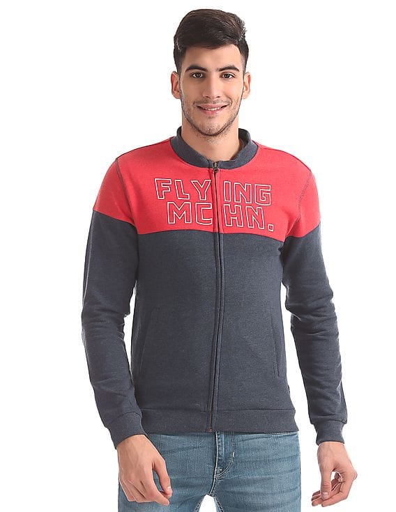 Buy Flying Machine Colour Block Zip Up 