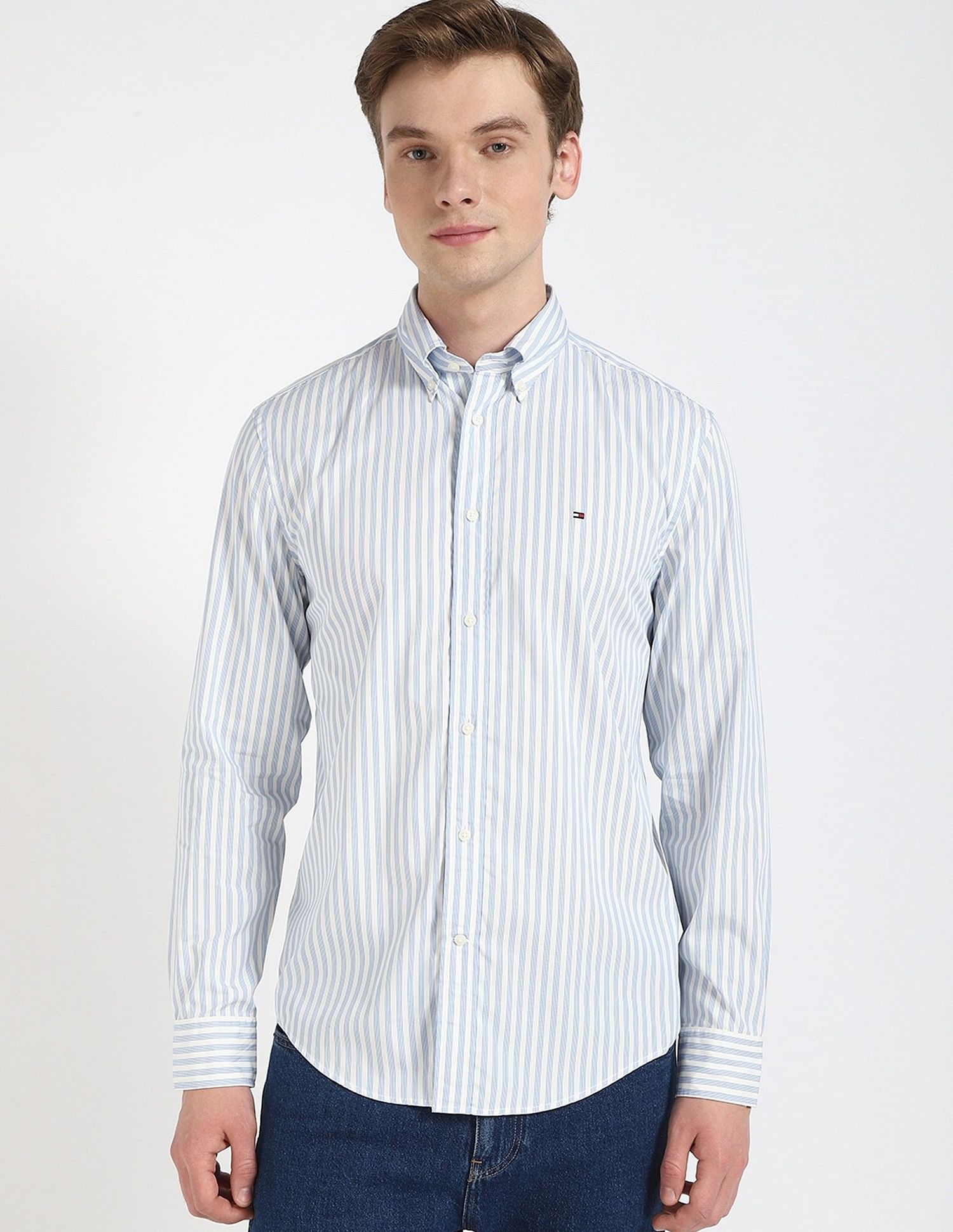 Tommy Hilfiger Striped Regular-Fit Poplin Shirt