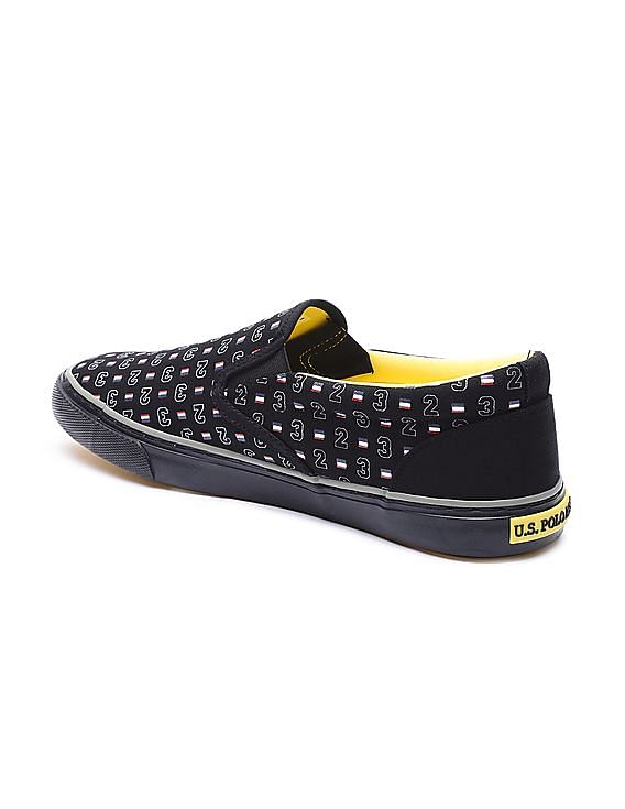 U.S. Polo Assn. Men Brand Print Canvas Ainsley Slip-On Shoes